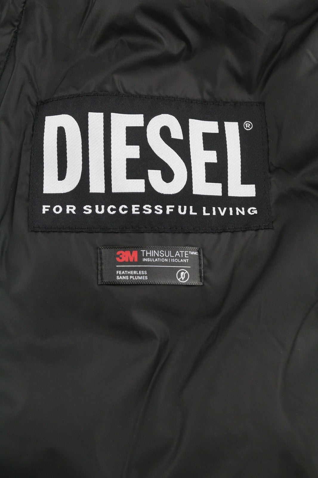 DIESEL W-Dwain-21 vyriška striukė su užtrauktuku ir dygsniuotu gobtuvu, 2XL, 3M, RRP 350 € 