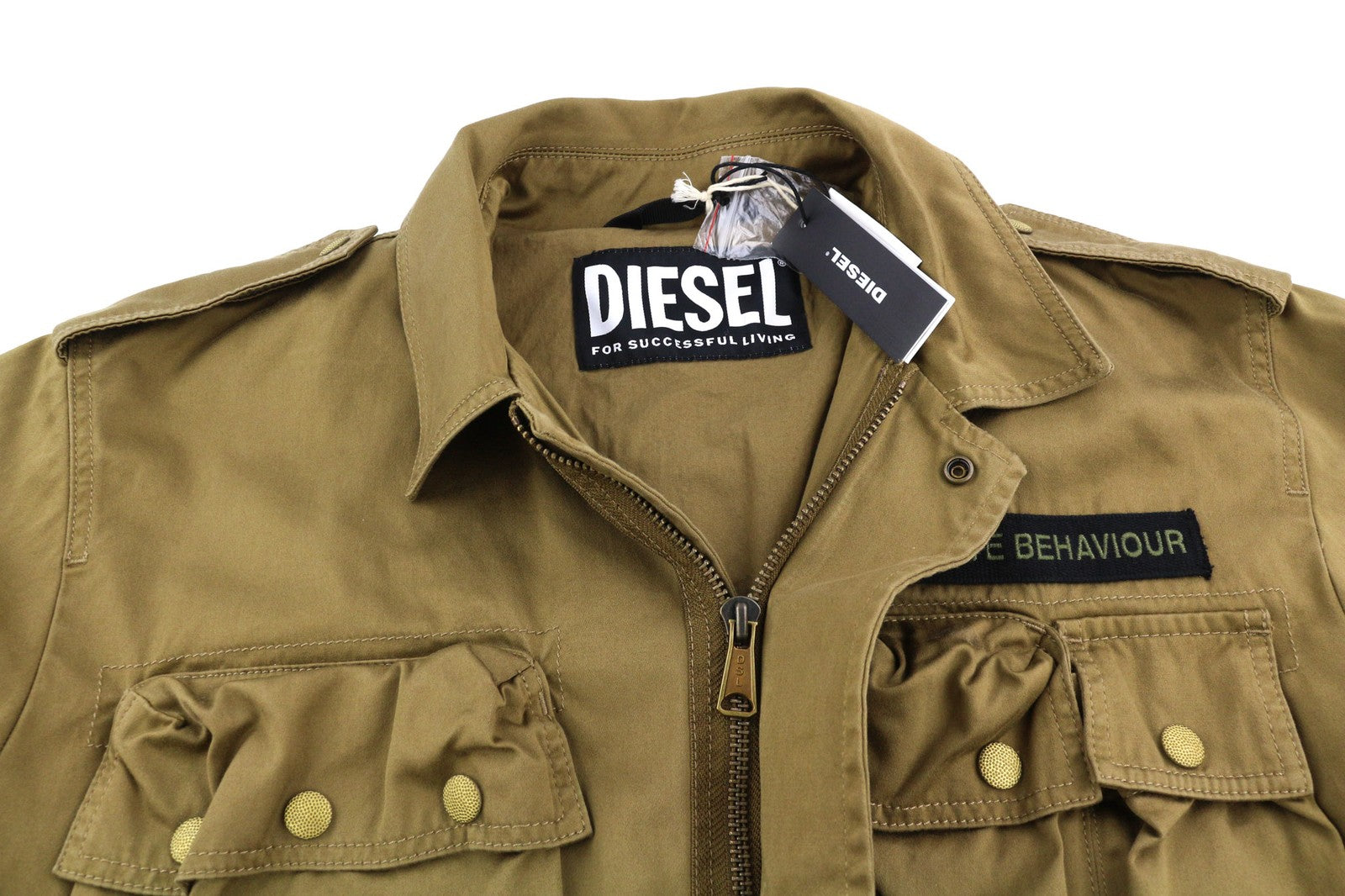 DIESEL J-Loyd vyriška striukė M, ruda, raišteliu su juosmeniu, kišenės, uždėtos, užtrauktukas. RMK 495 €. 