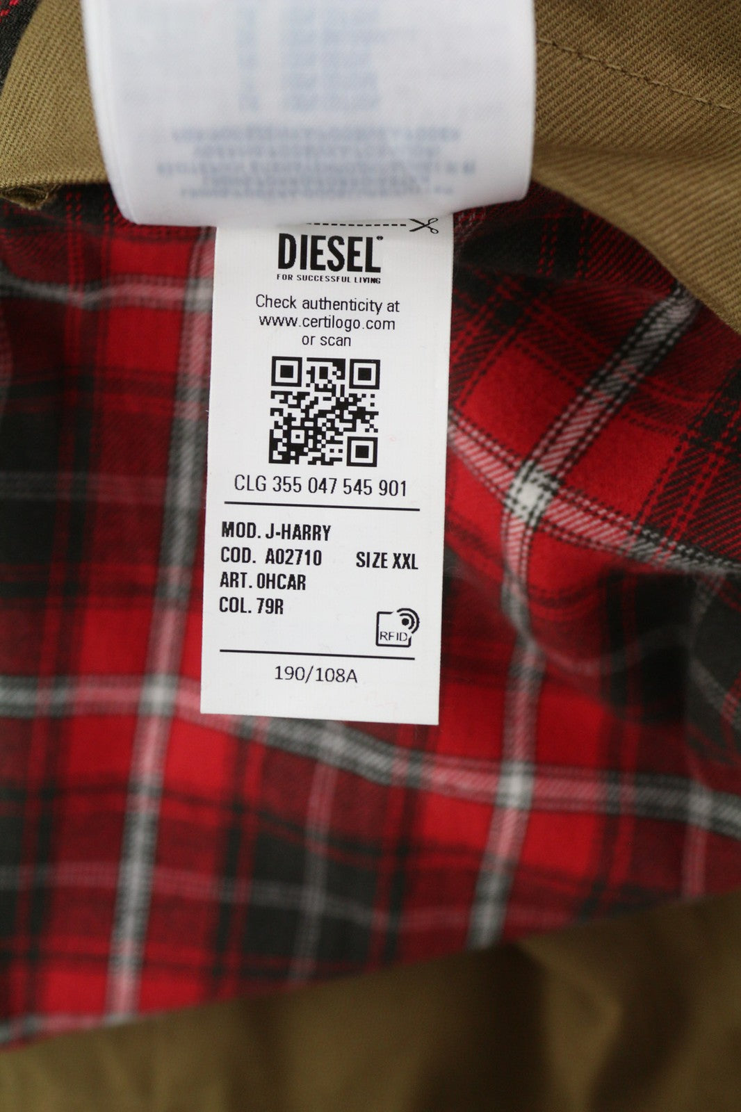 DIESEL J-Harry vyriška striukė, 2XL, ruda, su bomber juostele, lengva, RRP 350 € 