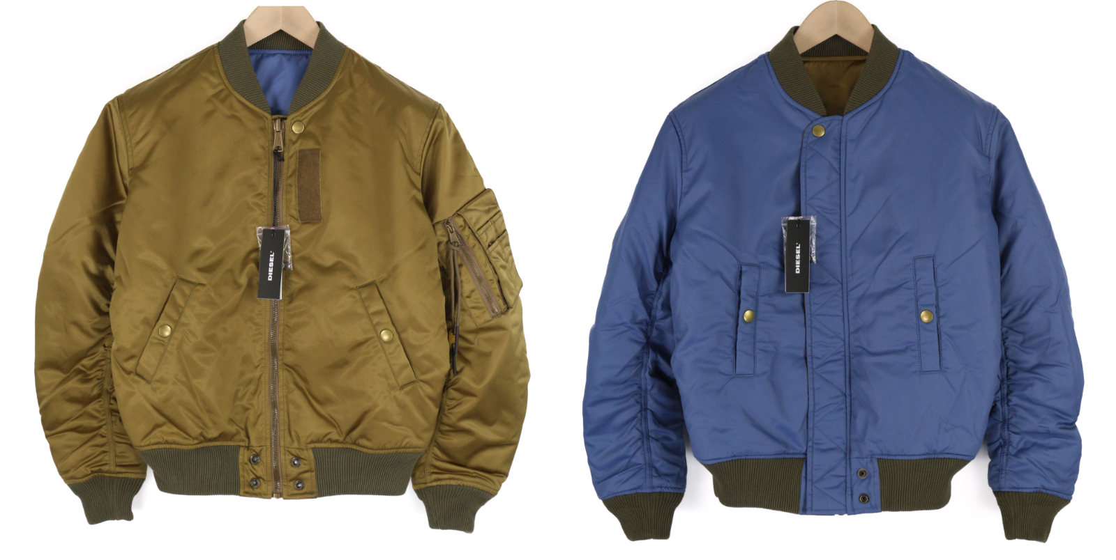 DIESEL J-Ma-One-Rev vyriška striukė M, dvipusė, izoliuota, su pilnomis užtrauktukinėmis kišenėmis, rekomenduojama kaina – 450 € 