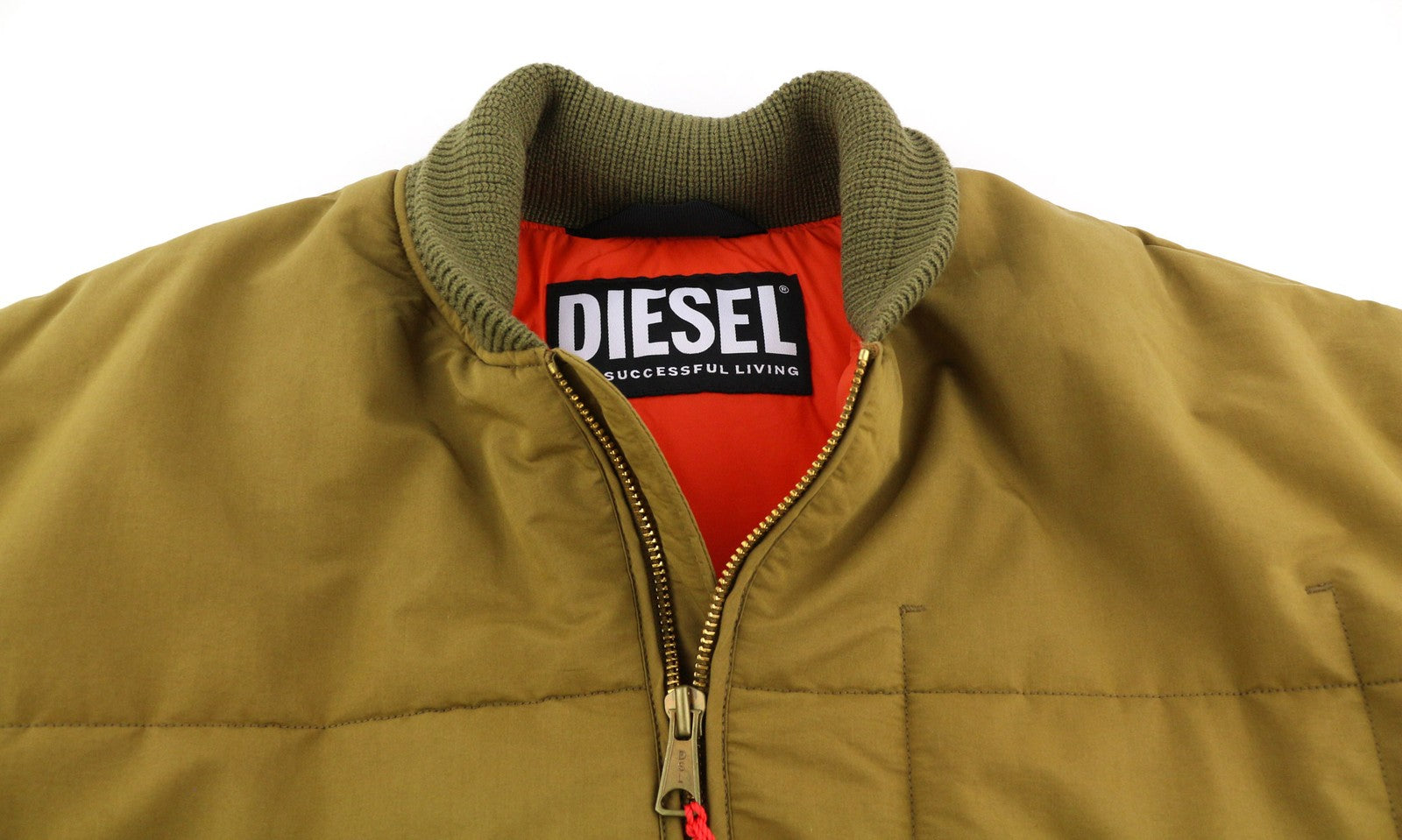 DIESEL W-Spleak vyriška striukė, XL dydžio, ruda, raštuota, izoliuota, su pamušalu ir pilnu užtrauktuku, RRP 350 € 