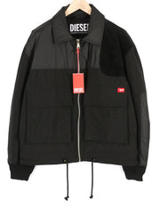 DIESEL J-Tech vyriška striukė XL, juoda, odinė, dengta izoliuotomis kišenėmis, RRP 325 € 
