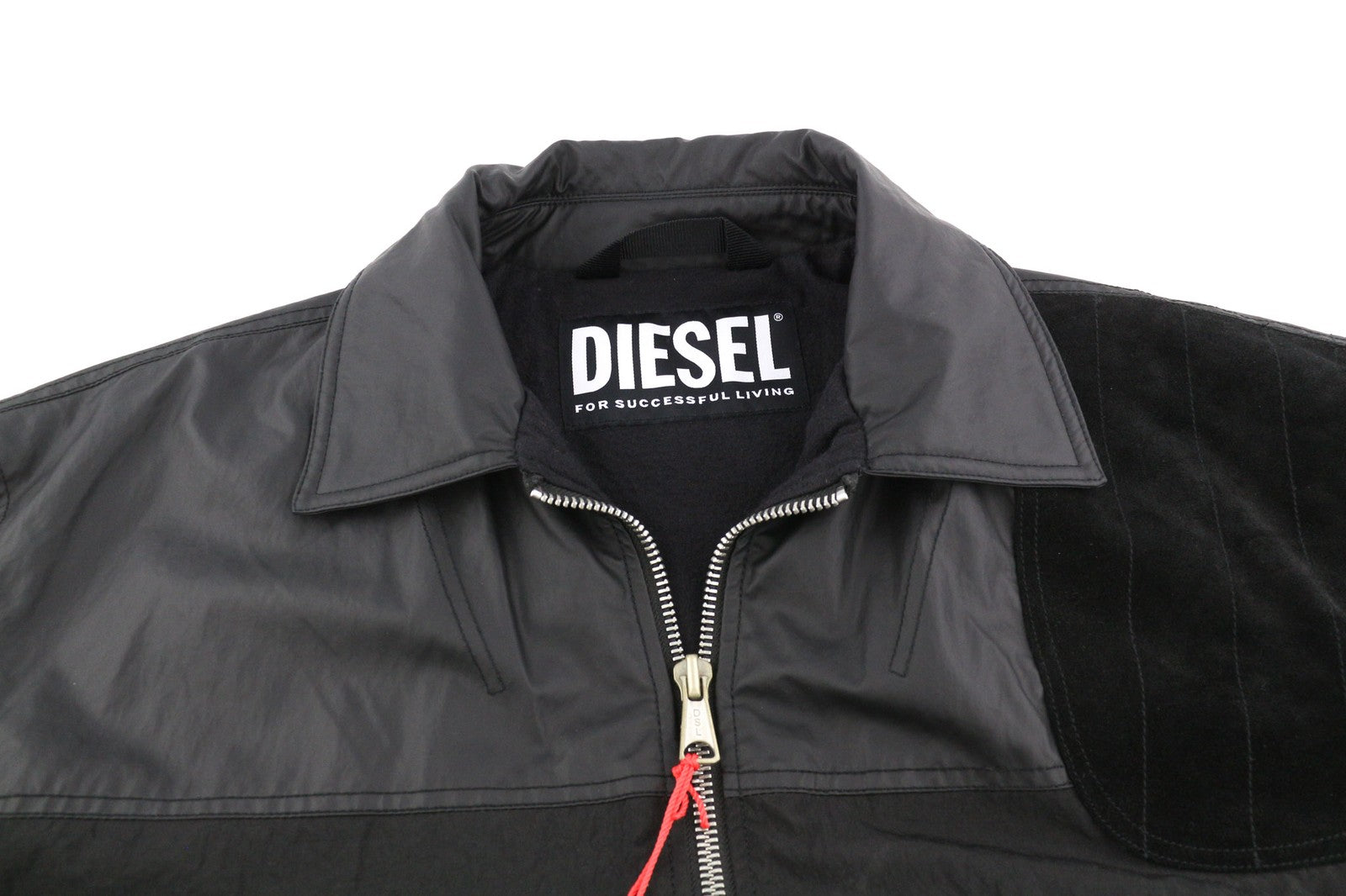 DIESEL J-Tech vyriška striukė XL, juoda, odinė, dengta izoliuotomis kišenėmis, RRP 325 € 