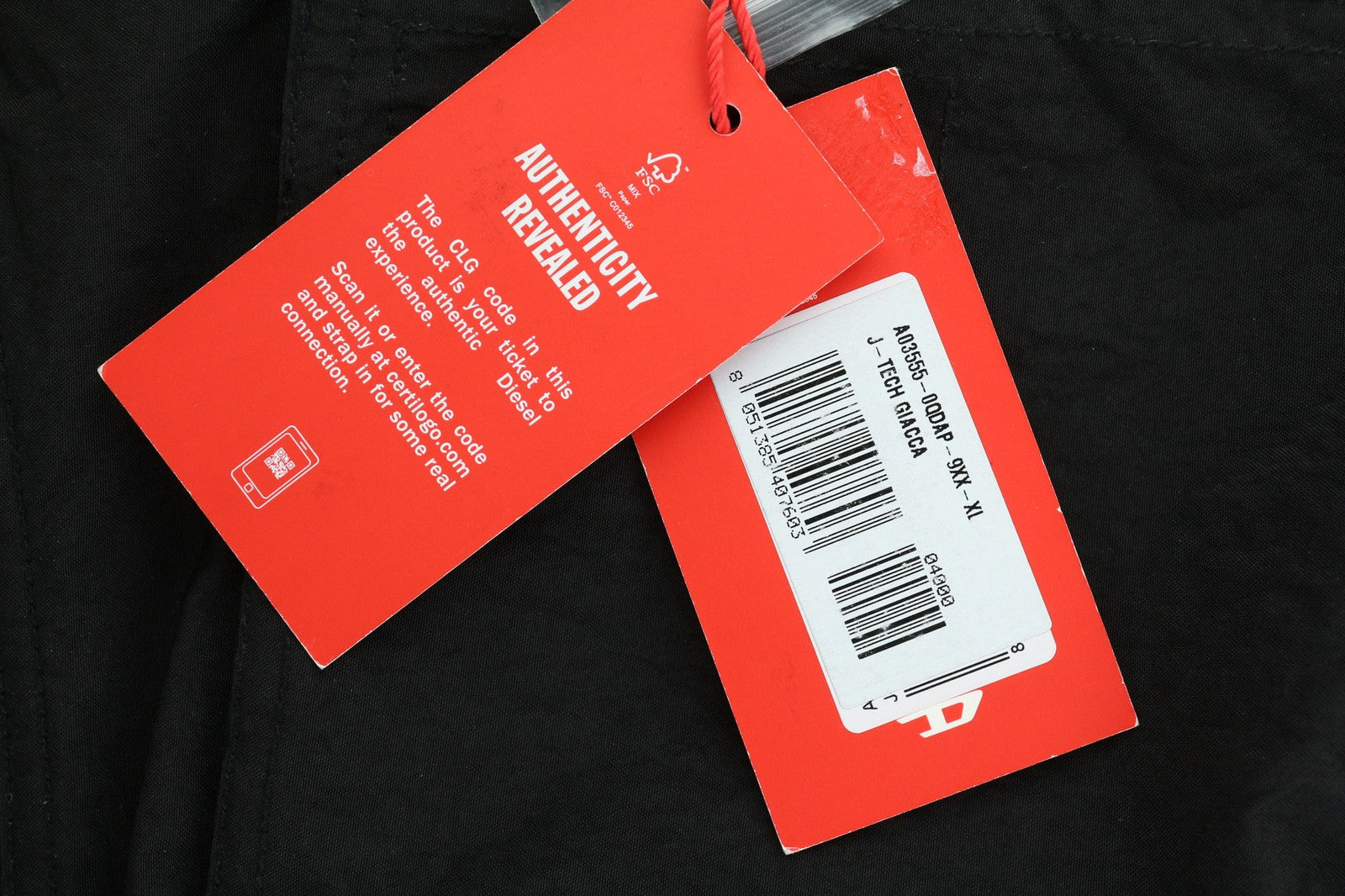 DIESEL J-Tech vyriška striukė XL, juoda, odinė, dengta izoliuotomis kišenėmis, RRP 325 € 