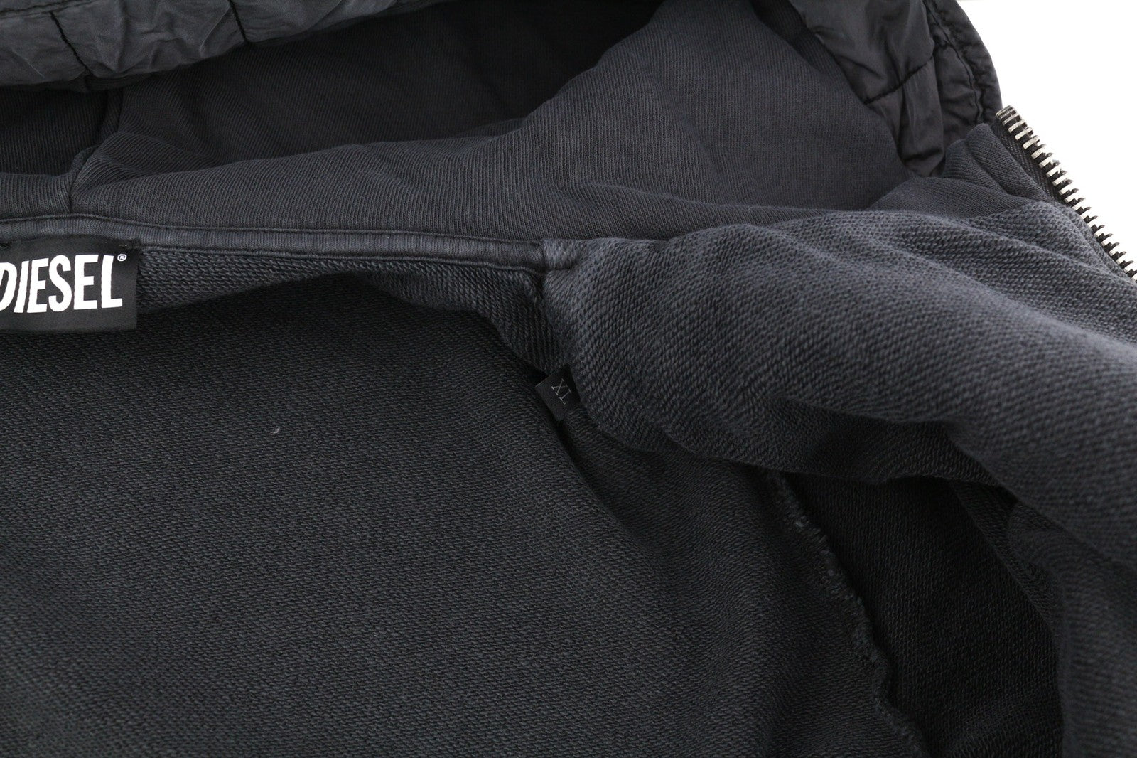 DIESEL J-Vester vyriška striukė XL dydžio, juoda, su gobtuvu, izoliuota pamušalu ir kišenėmis, RRP 250 € 