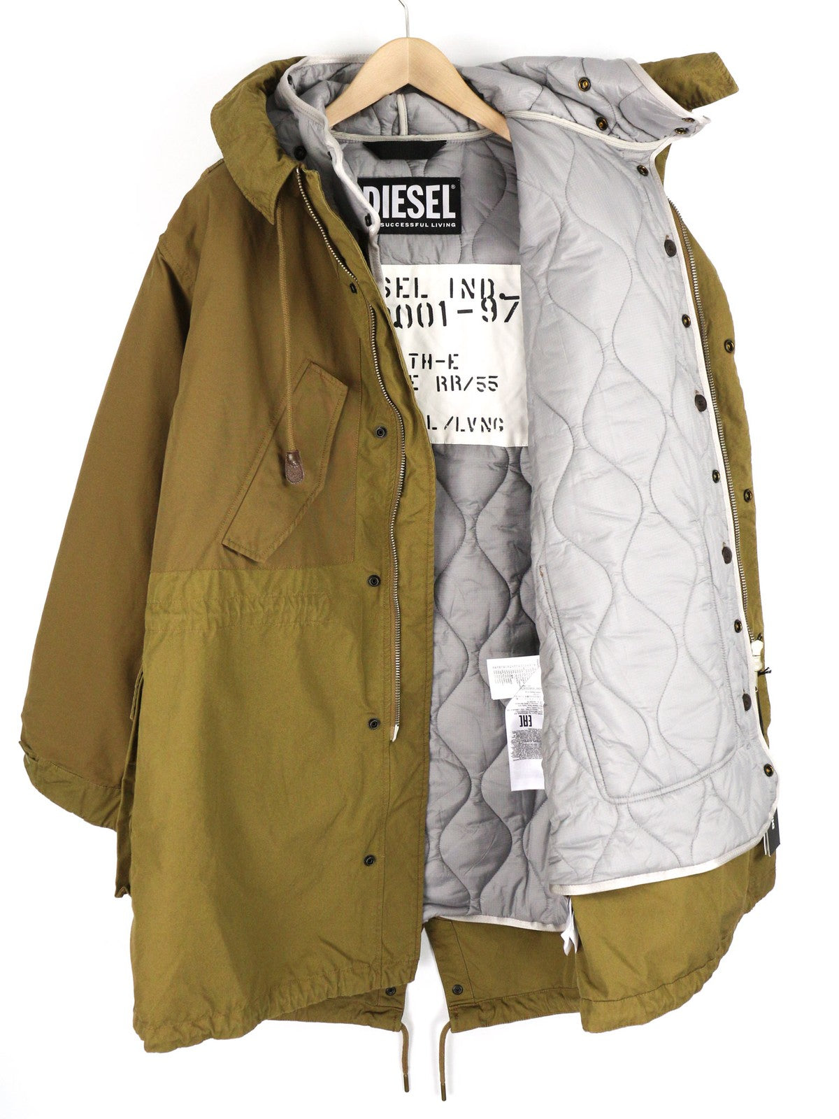 DIESEL W-Miles vyriška striukė su išimamu pamušalu ir gobtuvu, M dydžio, su pašiltinimu, RRP 475 € 