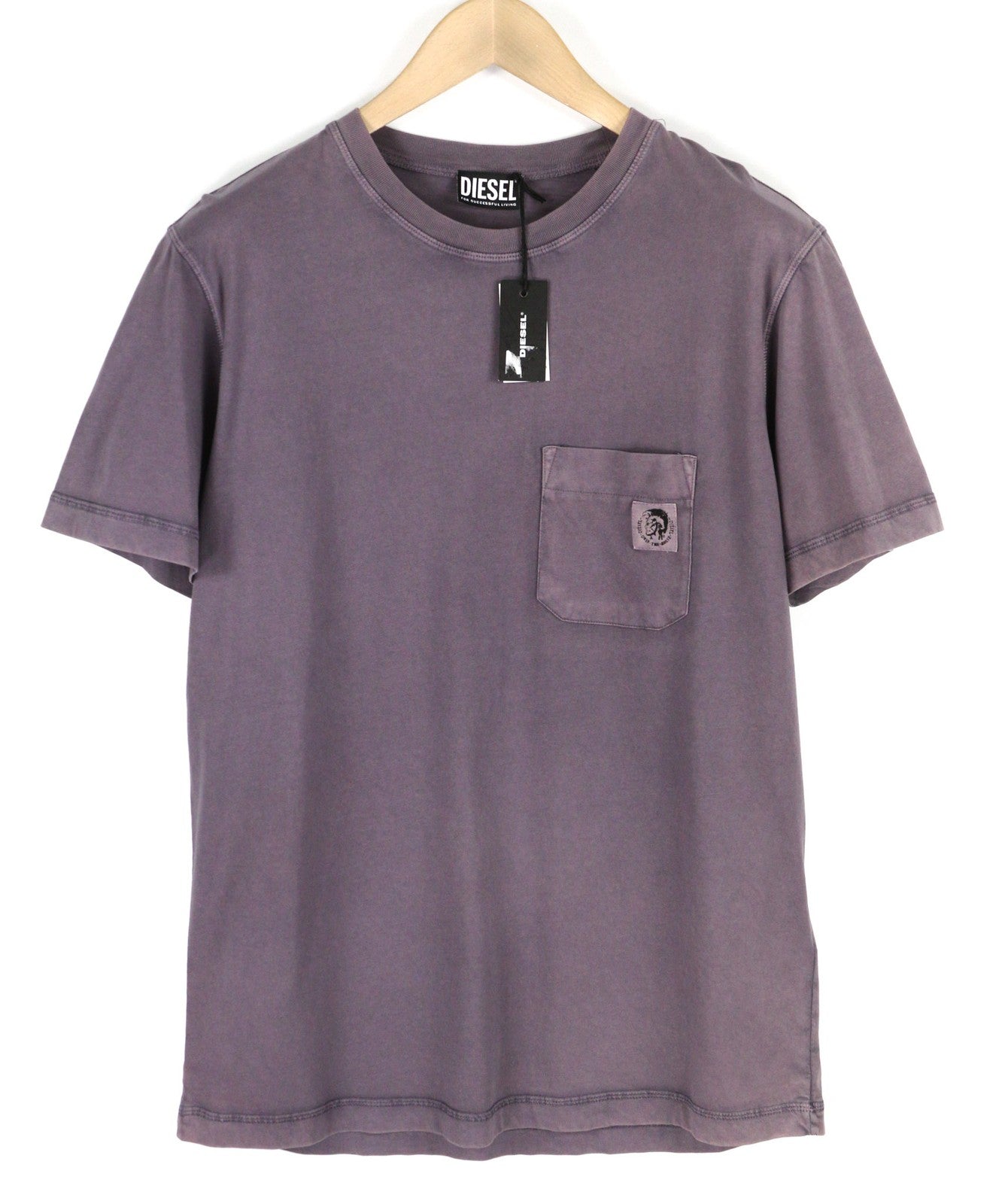 DIESEL T-Worky-Mohi-B1 vyriški marškinėliai su trumpomis rankovėmis, apvalia apykakle, L dydžio, trikotažiniai, RRP 90 € 