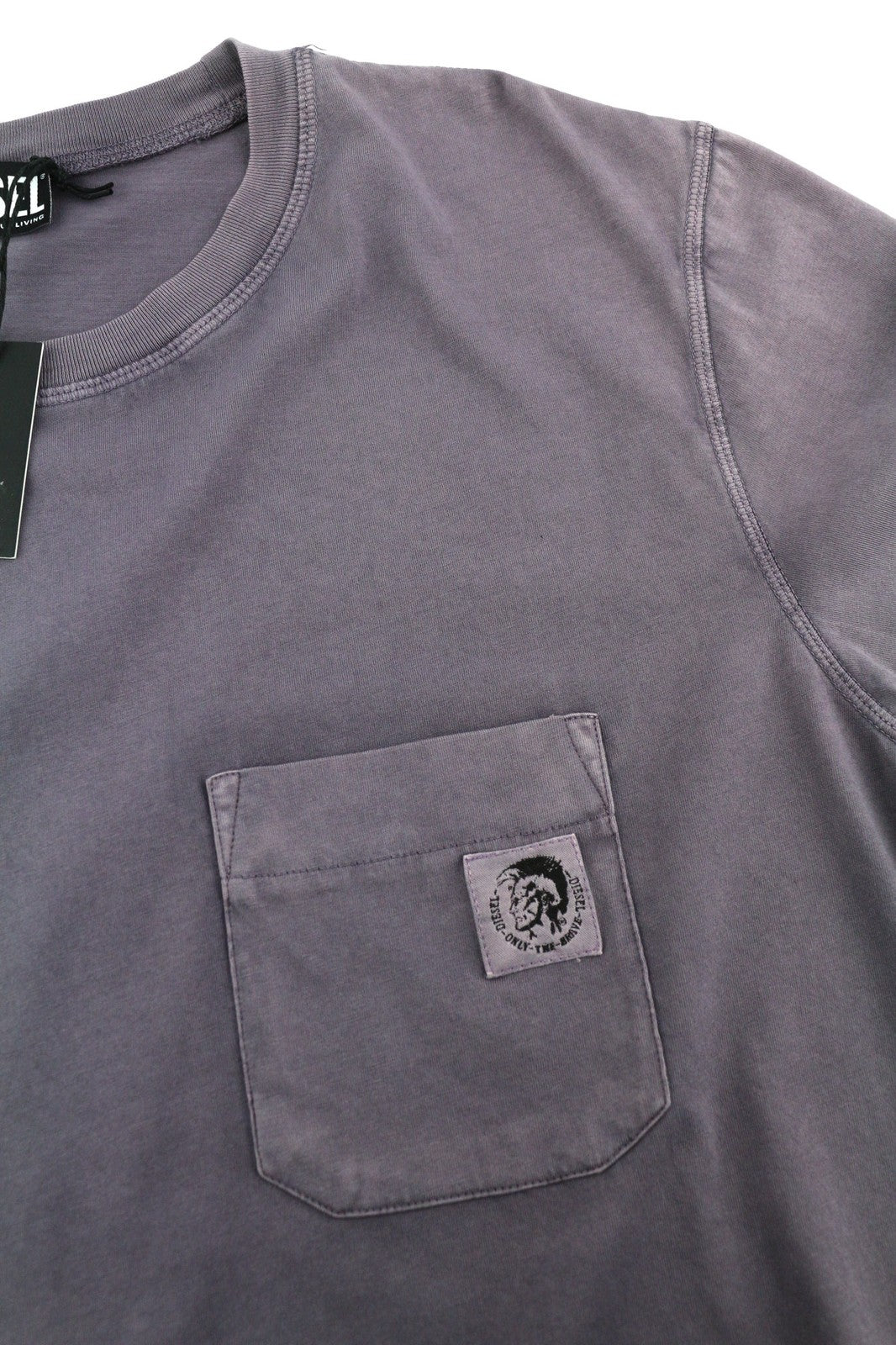 DIESEL T-Worky-Mohi-B1 vyriški marškinėliai su trumpomis rankovėmis, apvalia apykakle, L dydžio, trikotažiniai, RRP 90 € 