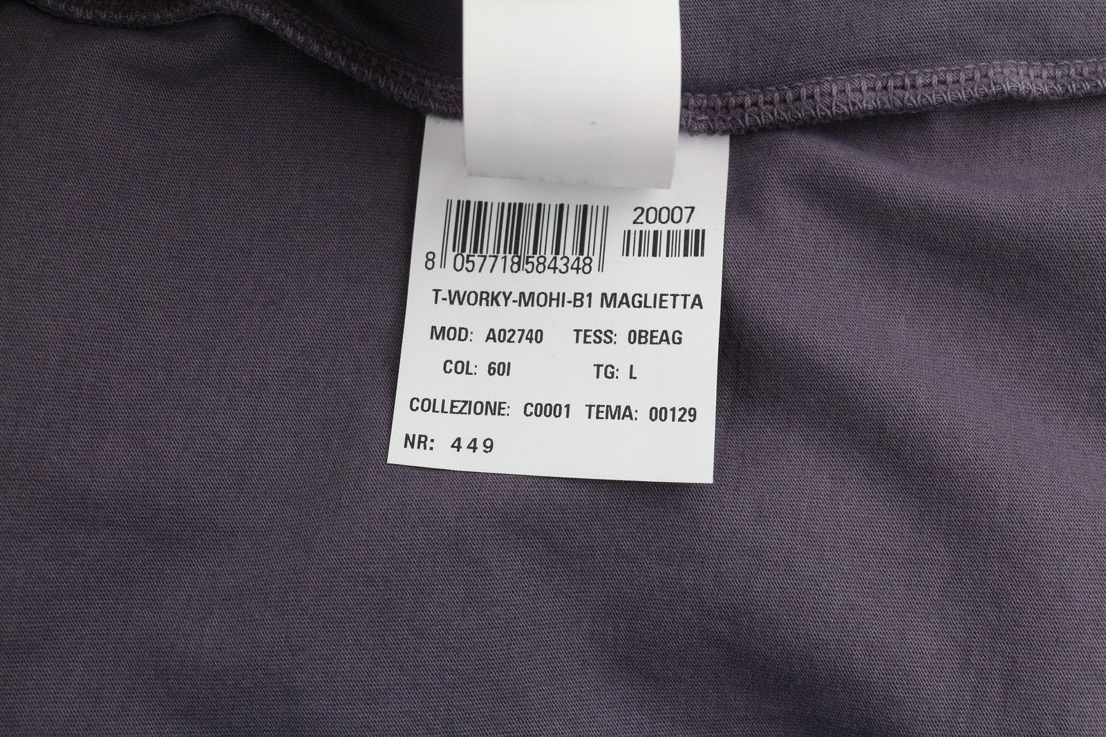 DIESEL T-Worky-Mohi-B1 vyriški marškinėliai su trumpomis rankovėmis, apvalia apykakle, L dydžio, trikotažiniai, RRP 90 € 