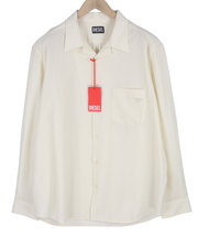 DIESEL S-Wooly vyriški marškinėliai L RRP 195 € vilnoniai marškinėliai su sagomis užsegamomis kišenėmis ir karpyta apykakle 