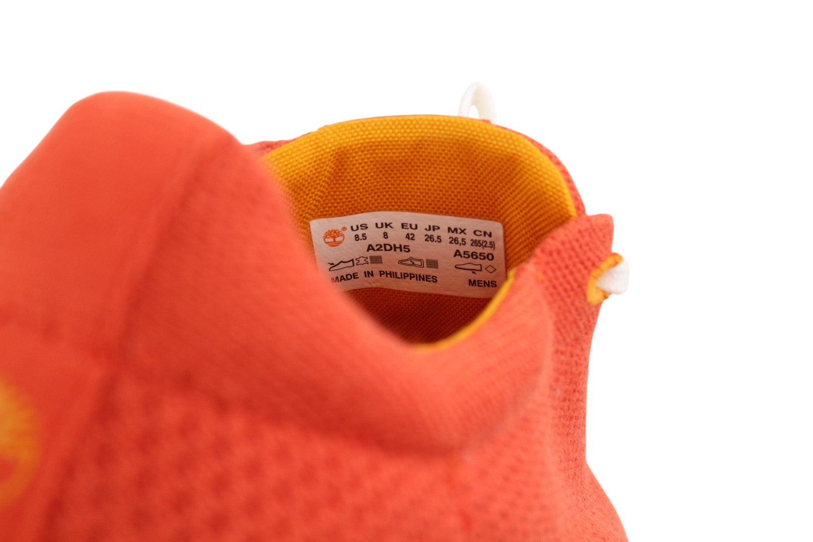 TIMBERLAND A2DH5 vyriški sportbačiai, EU42, oranžiniai, žemapadžiai, su raišteliais, tekstiliniai. 