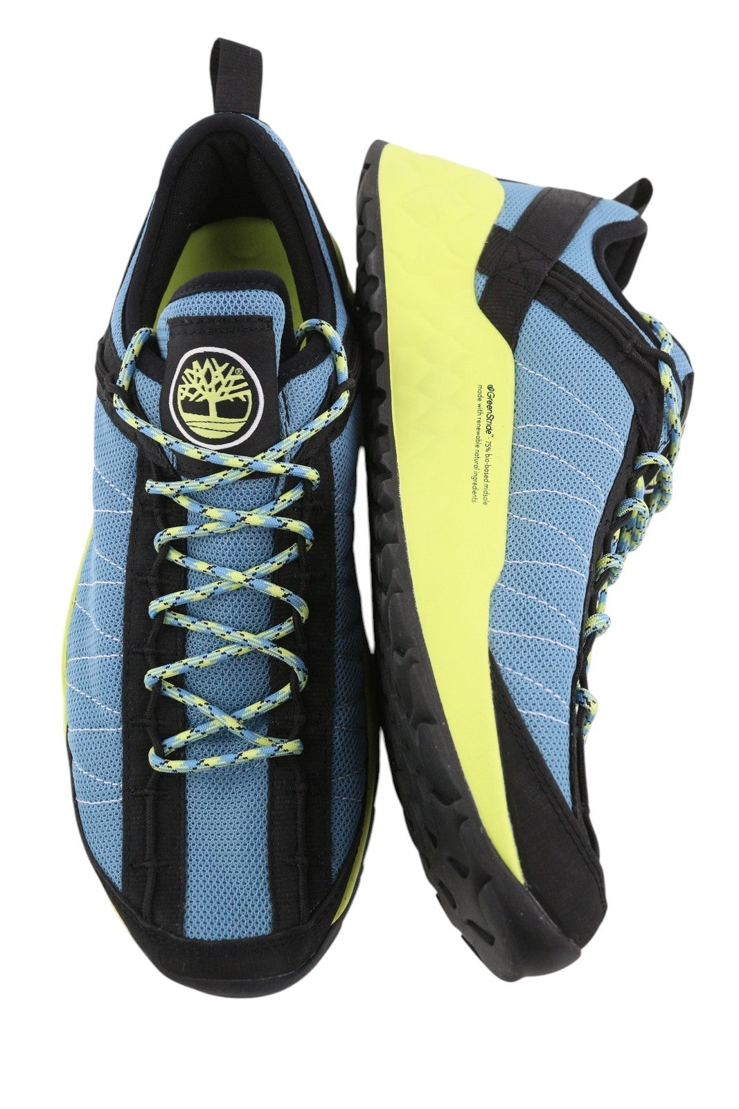 TIMBERLAND A29GY vyriški sportbačiai, EU43, mėlyni, žemapadžiai, su raišteliais, „Green Stride“. 