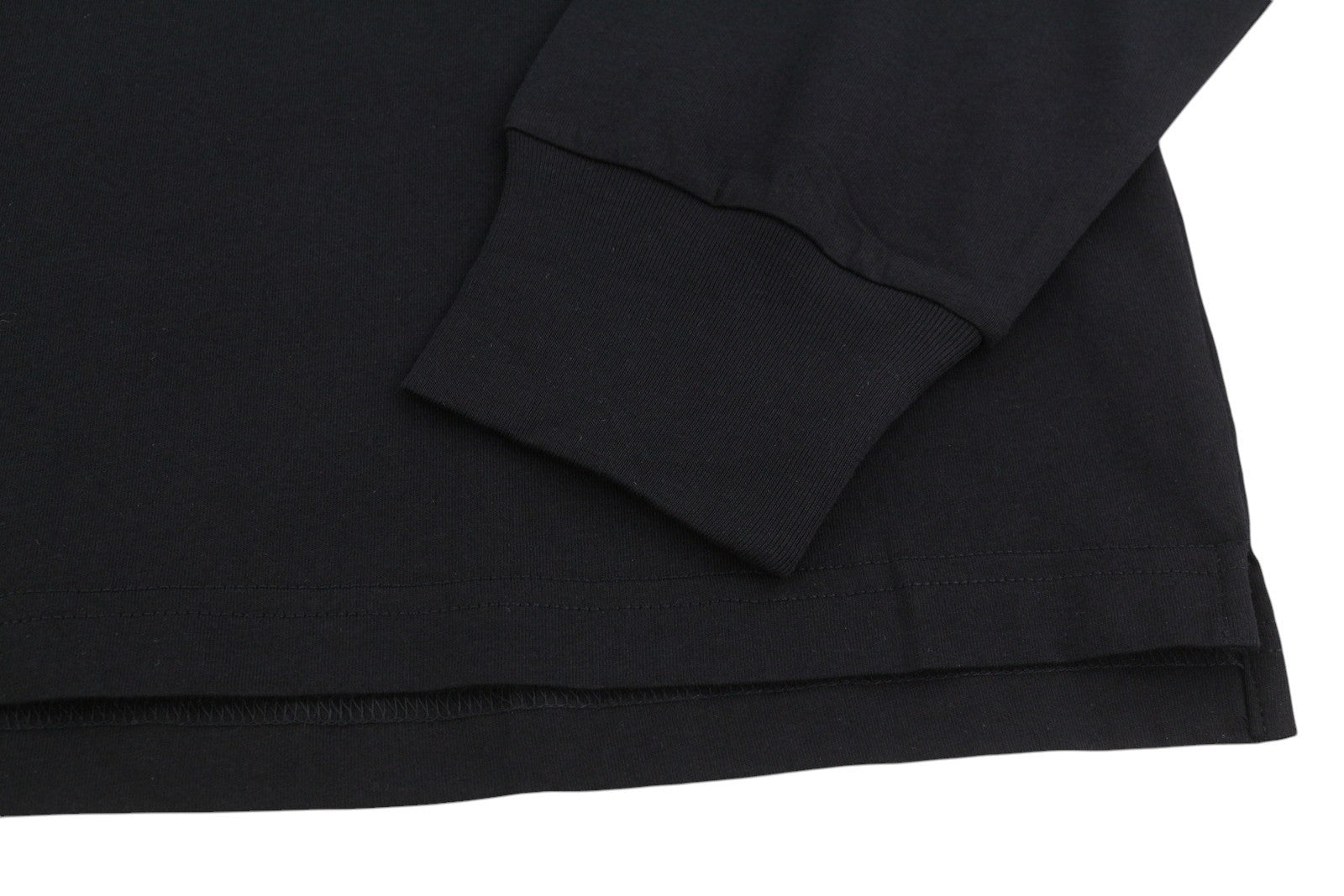 DIESEL T-Just-LS-Slits-B53 vyriški marškinėliai su juodu megztiniu ir apvalia apykakle, 3XL dydžio 