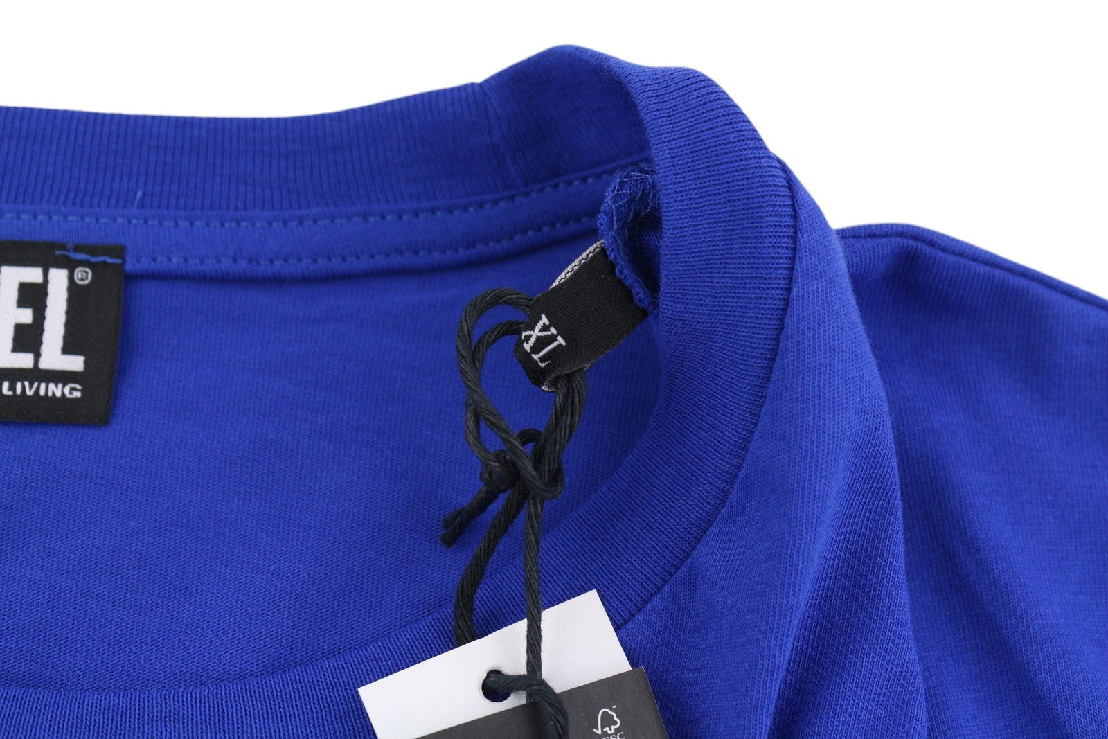 DIESEL T-Diegos-LS-K27 vyriški marškinėliai XL dydžio, mėlyni, megztiniai su apvalia kaklu.