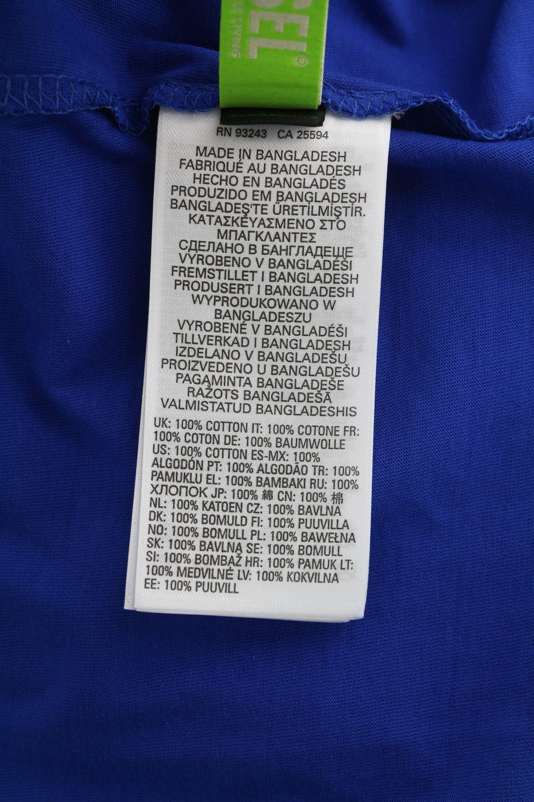 DIESEL T-Diegos-LS-K27 vyriški marškinėliai XL dydžio, mėlyni, megztiniai su apvalia kaklu.