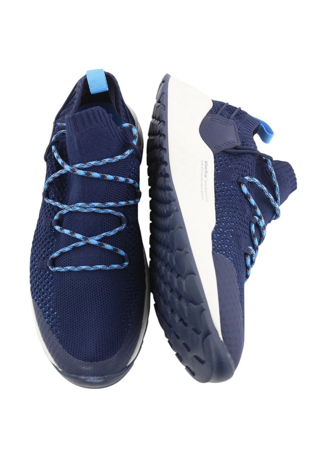 TIMBERLAND A2DBT vyriški sportbačiai, 41.5 dydis, mėlyni, žemi, migdolų spalvos, „Green Stride“ 