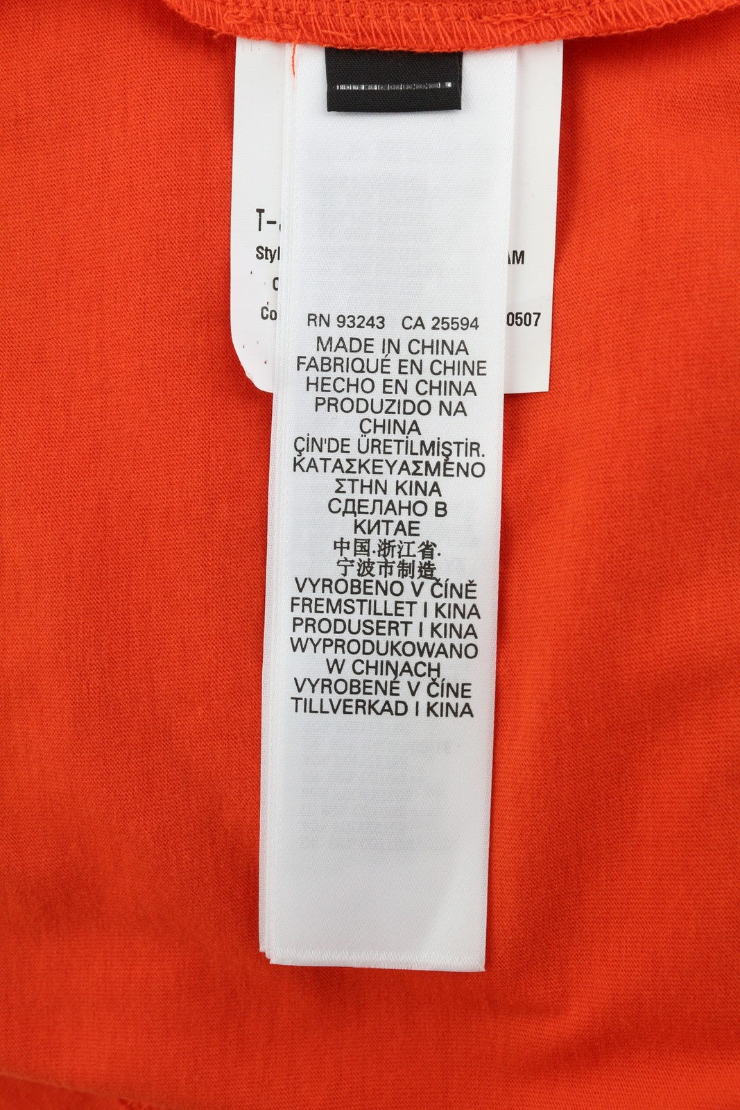 DIESEL T-Just-LS-E6 vyriški marškinėliai L dydžio oranžiniai su ilgomis rankovėmis ir apvalia apykakle 