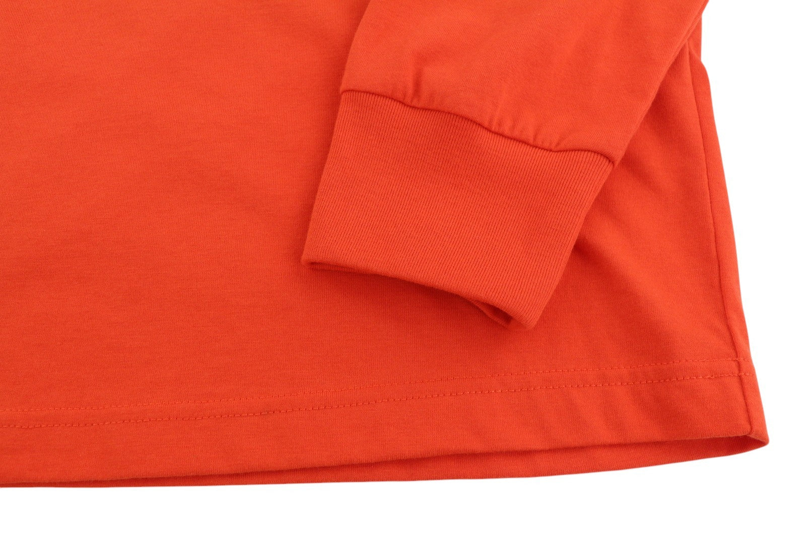 DIESEL T-Just-LS-E6 vyriški marškinėliai L dydžio oranžiniai su megztiniu ilgomis rankovėmis, apvalia apykakle ir trikotažu 