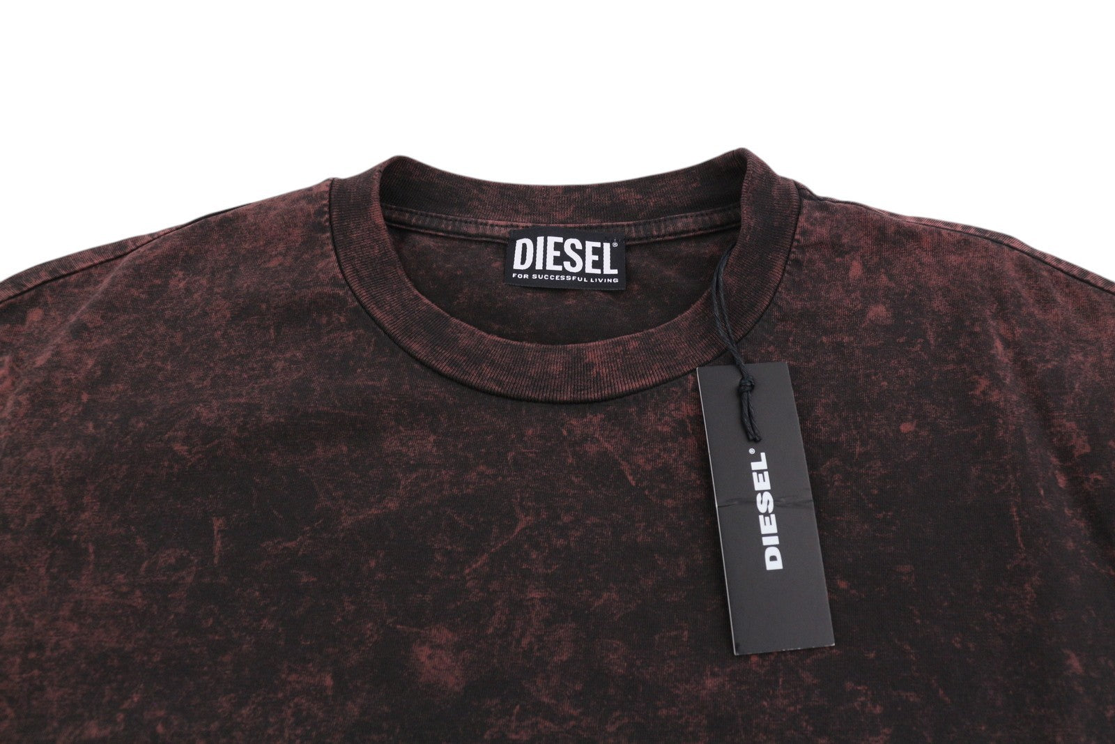 DIESEL T-Glyn vyriški marškinėliai ilgomis rankovėmis, 2XL dydžio, su rūgštimi skalbto efekto apvalia apykakle, RRP 125 € 