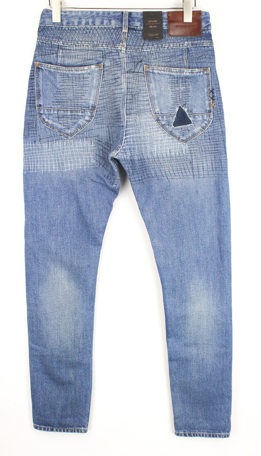 SCOTCH &amp; SODA Stump XXX Lot.22 vyriški džinsai su lopais, laisvi, siaurėjantys 