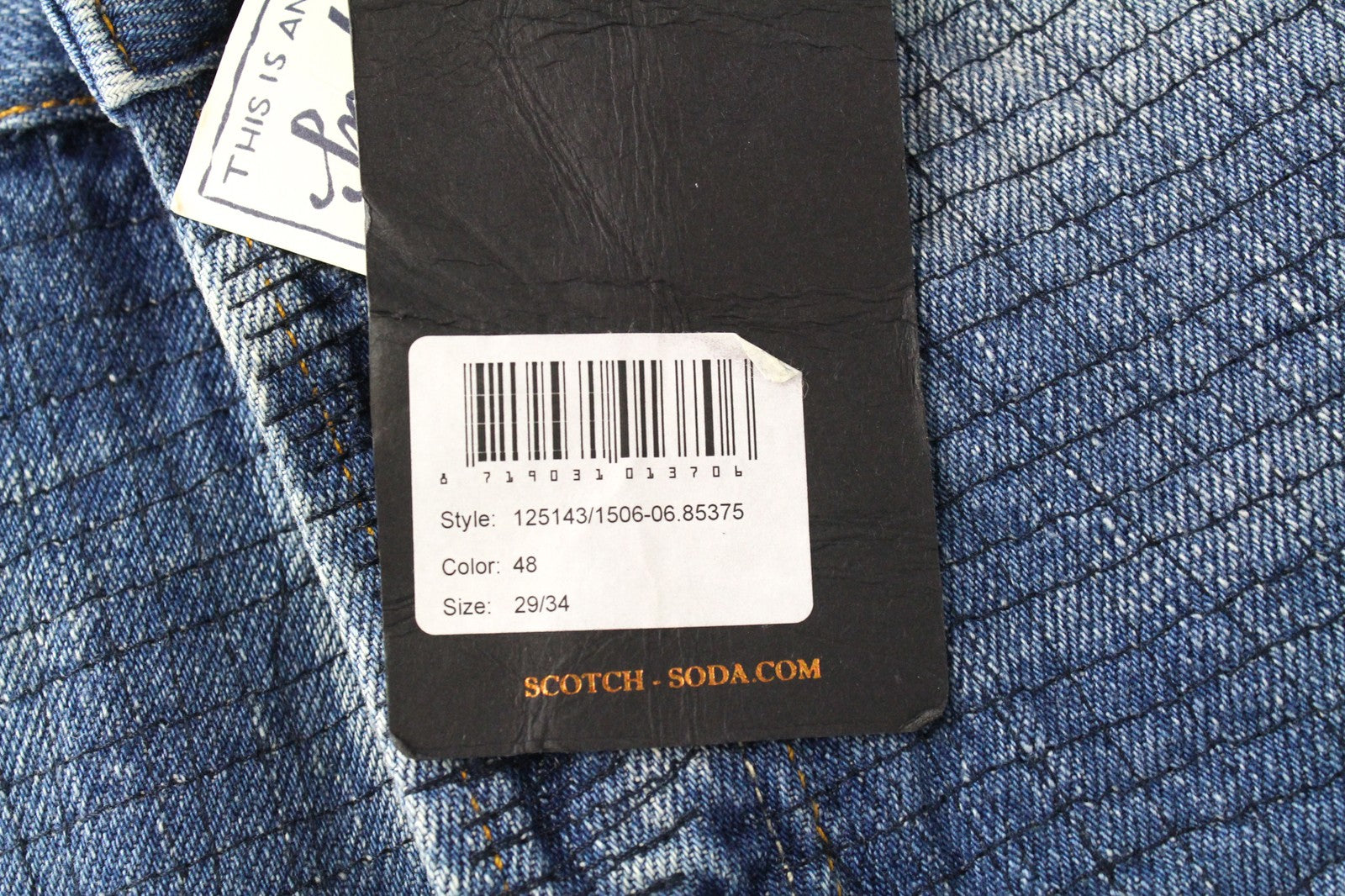 SCOTCH &amp; SODA Stump XXX Lot.22 vyriški džinsai su lopais, laisvi, siaurėjantys 