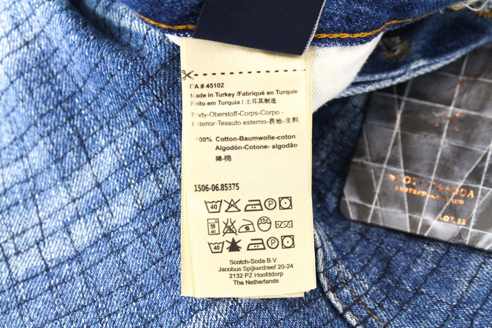 SCOTCH &amp; SODA Stump XXX Lot.22 vyriški džinsai su lopais, laisvi, siaurėjantys 