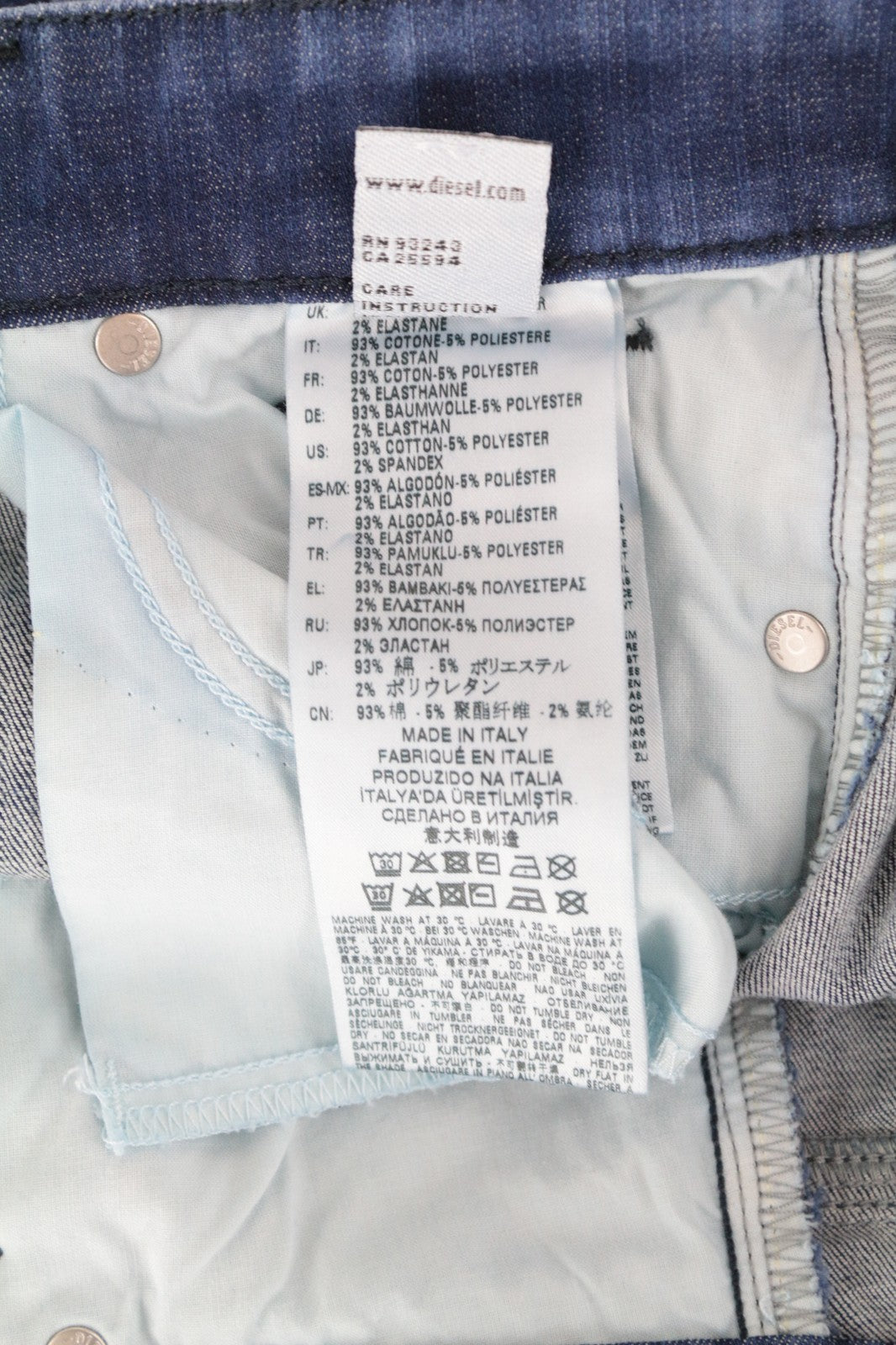 DIESEL Slandy 0090Q Women's W27/L30 Skinny Jeans Super Slim Aged Distressed