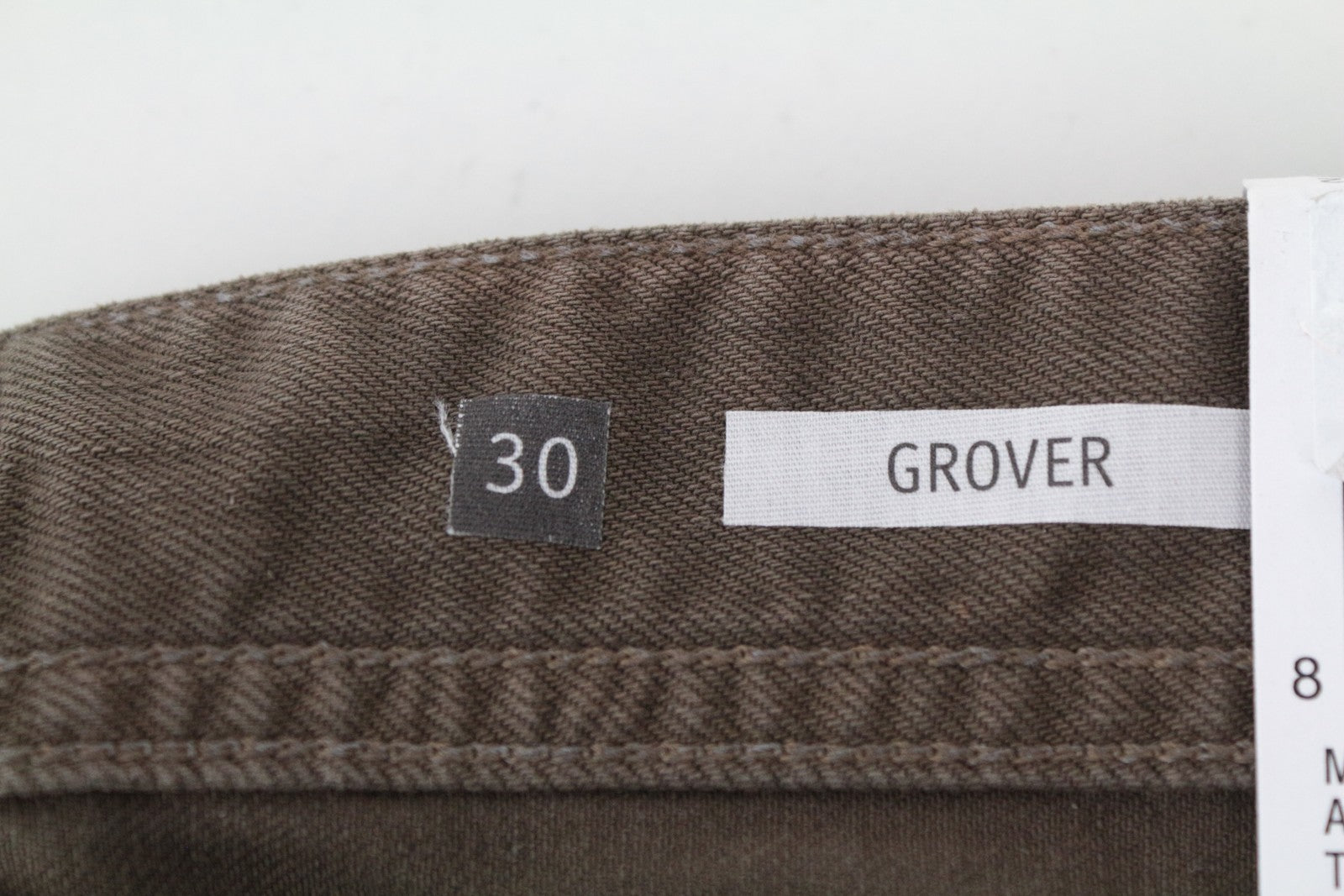 REPLAY Grover Men's W30/L32 Brown Bull Denim Straight Jeans Stretch Buttoned