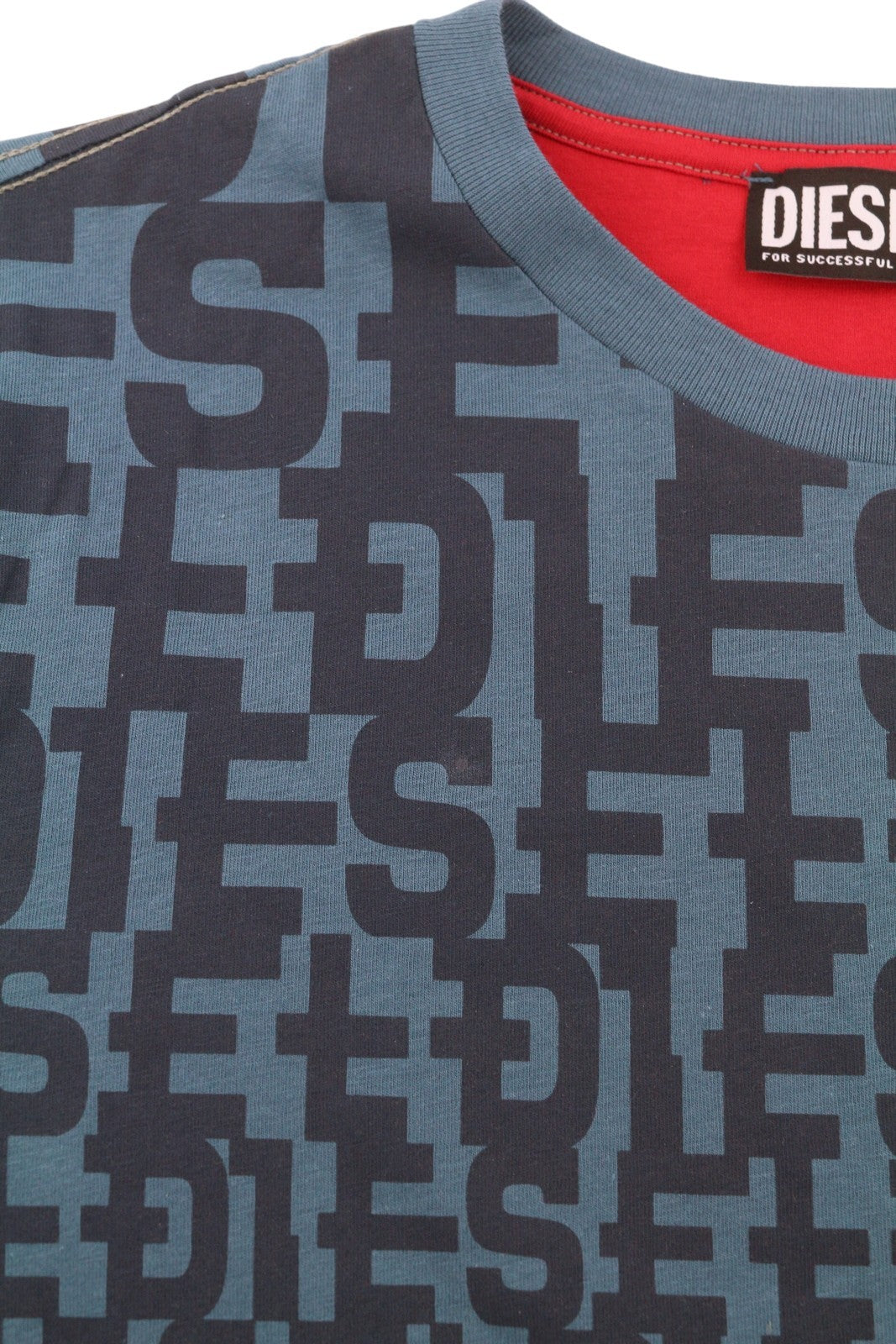 DIESEL T-Just-Mon vyriški marškinėliai M, mėlyni, trumpomis rankovėmis, apvalia apykakle, trikotažiniai, RRP 125 € 