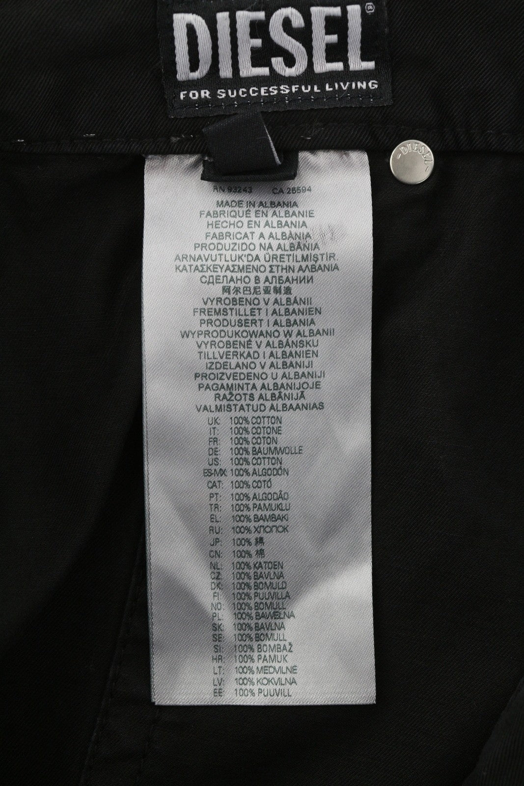 DIESEL O-Beige moteriškas sijonas W29 juodas dryžuotas mini sijonas su sagomis ir kišenėmis, RRP150