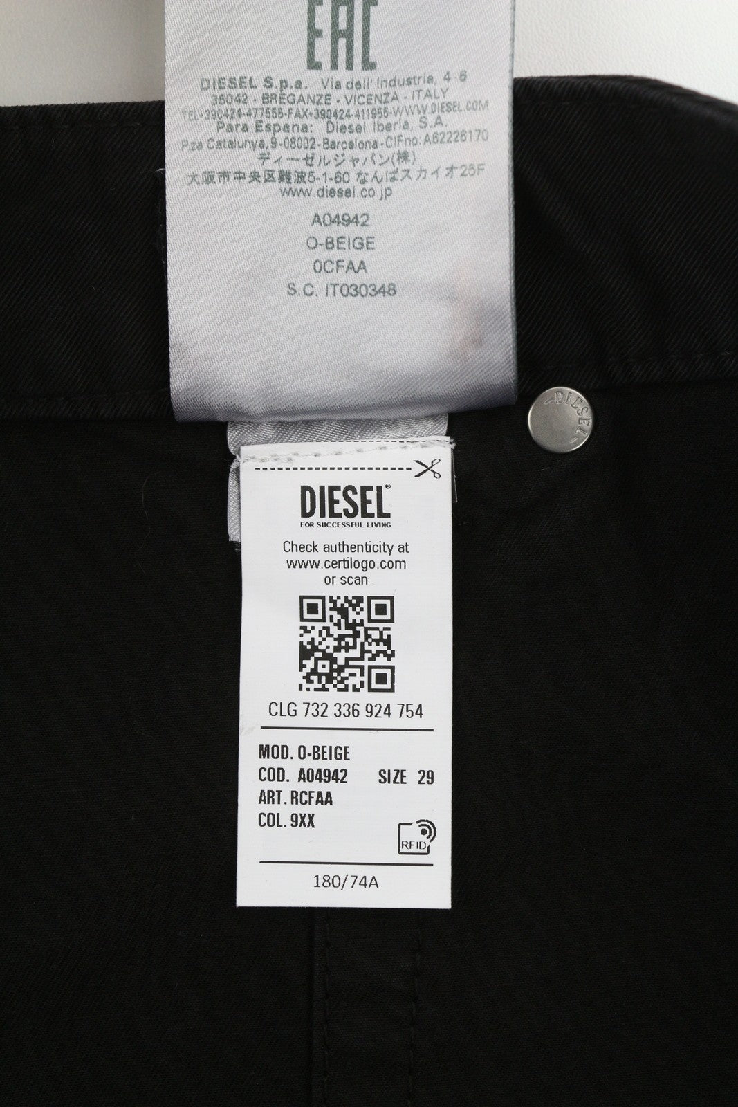 DIESEL O-Beige moteriškas sijonas W29 juodas dryžuotas mini sijonas su sagomis, rekomenduojama kaina 150 € 