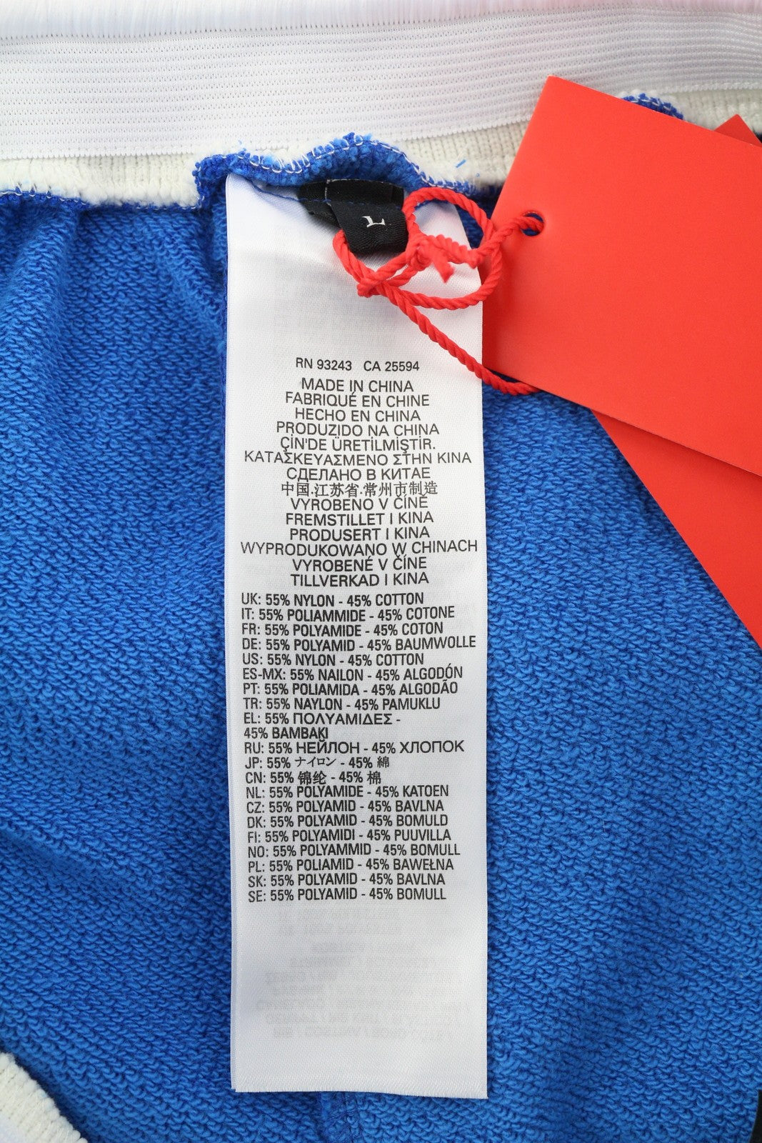 DIESEL P-Bowly Mens Shorts L Blue Elastic Waist Pockets Tricot Sweat RRP€125