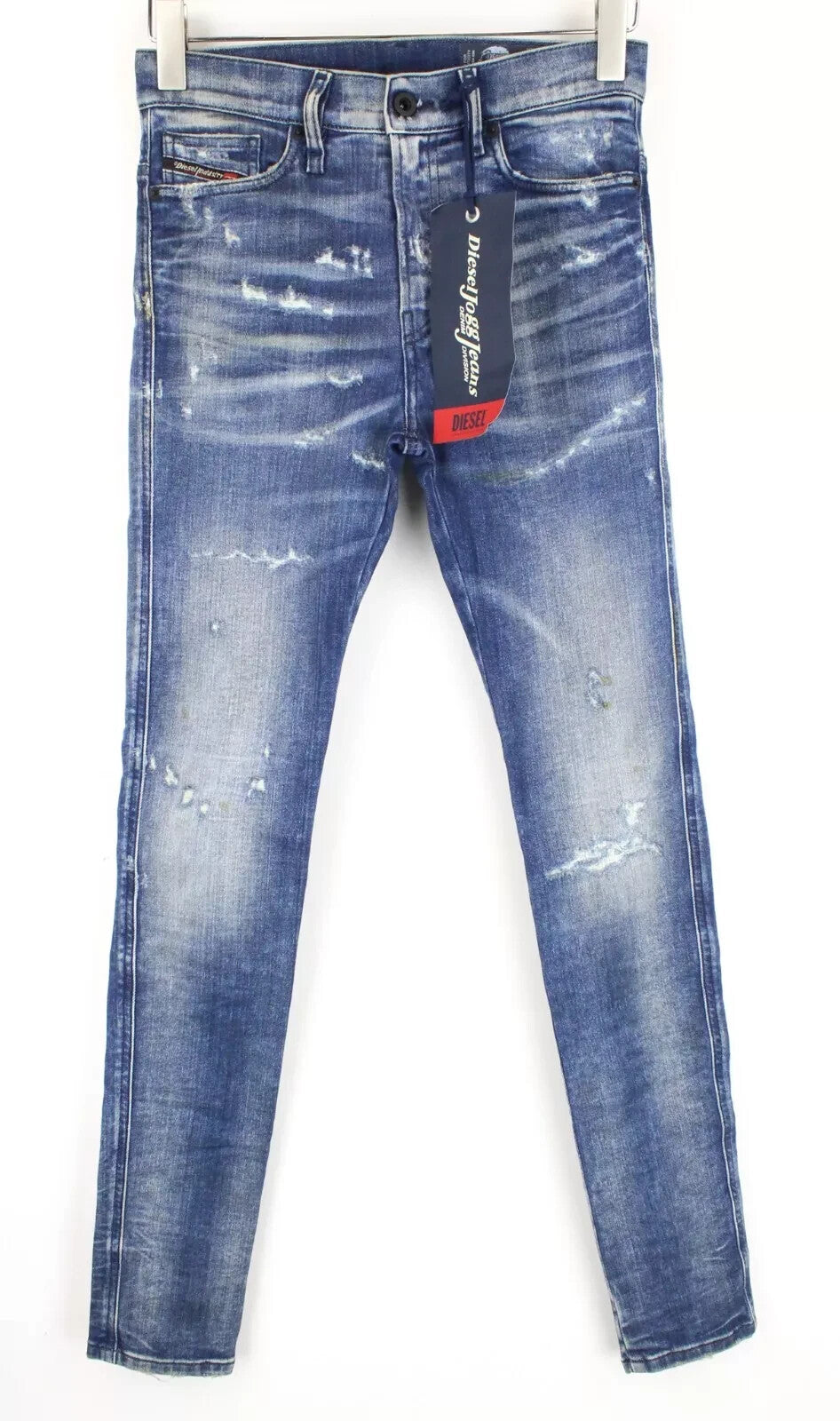 DIESEL D-Reeft-T 0870O Men's W26 Sweat Jogg Skinny Jeans Aged Stained Look