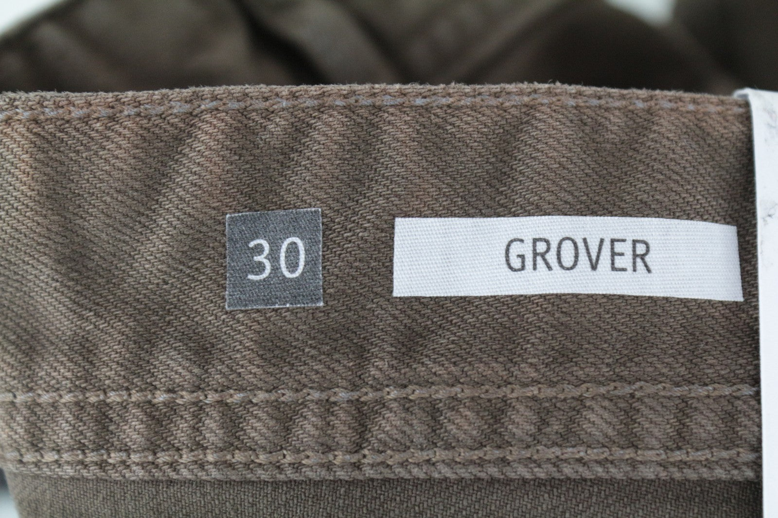 REPLAY Grover Men's W30/L34 Mid Brown Straight Jeans Stretch Buttoned Mid Rise
