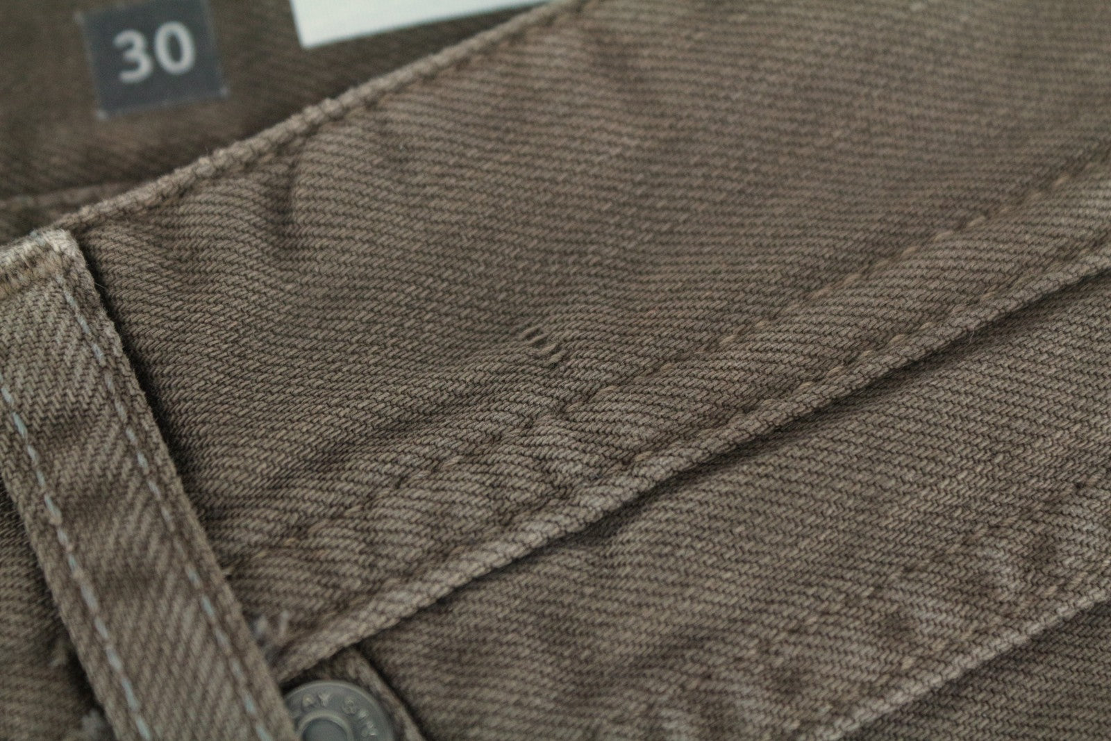 REPLAY Grover Men's W30/L34 Mid Brown Straight Jeans Stretch Buttoned Mid Rise