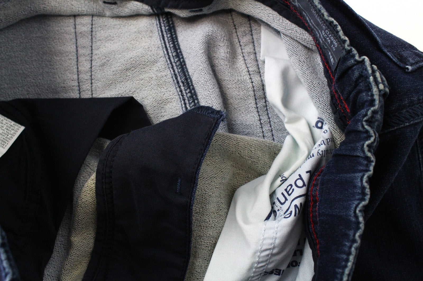 DIESEL Krooley-NE 0687D Men's W28 Tapered Jogg Sweat Jeans Blue Fade Contrast