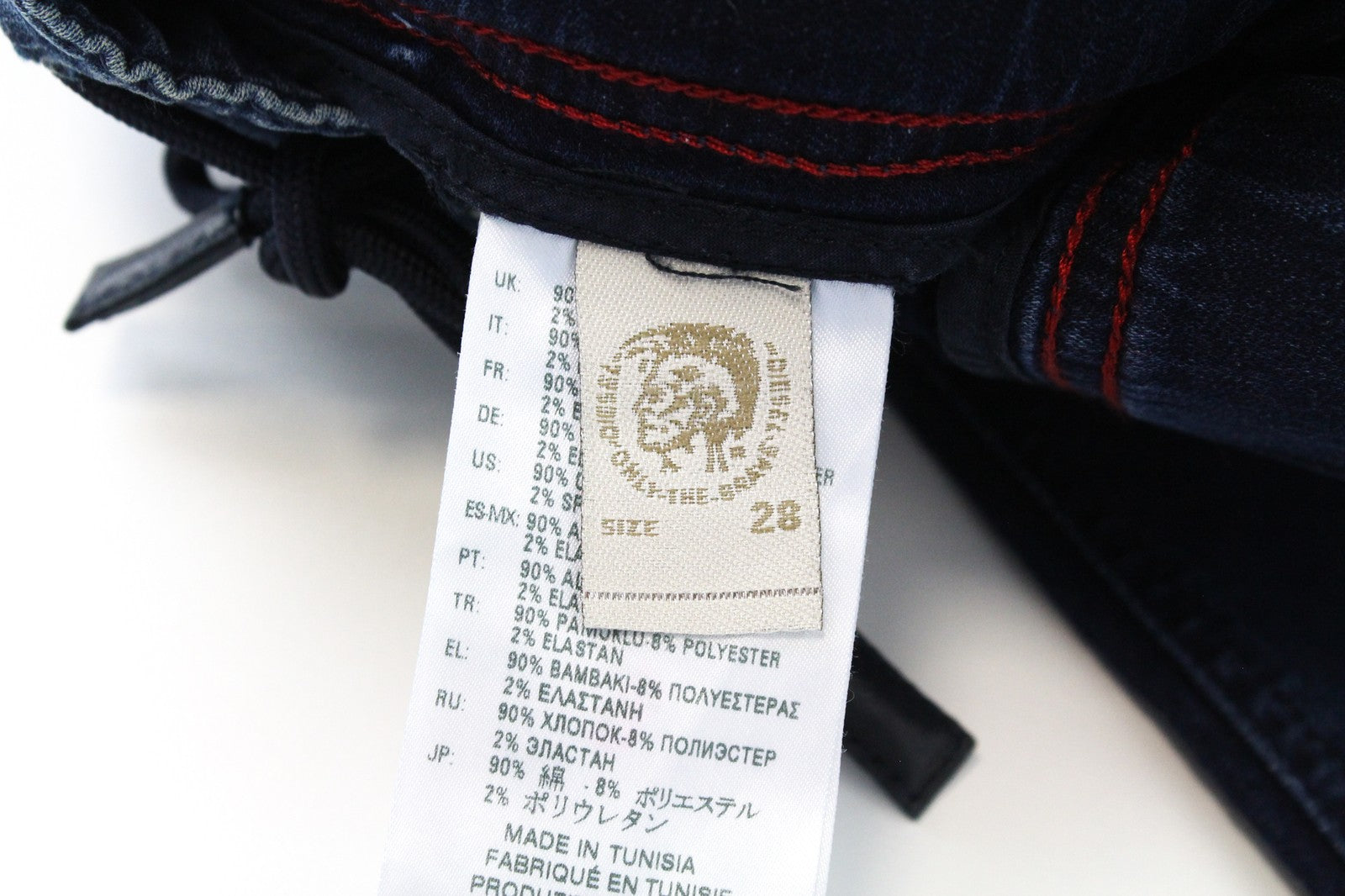 DIESEL Krooley-NE 0687D Men's W28 Tapered Jogg Sweat Jeans Blue Fade Contrast