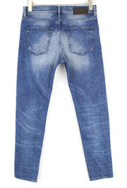 DIESEL D-Strukt 081AQ Men's W29/L30 Tapered Ripped Jeans Stone Washed Zip