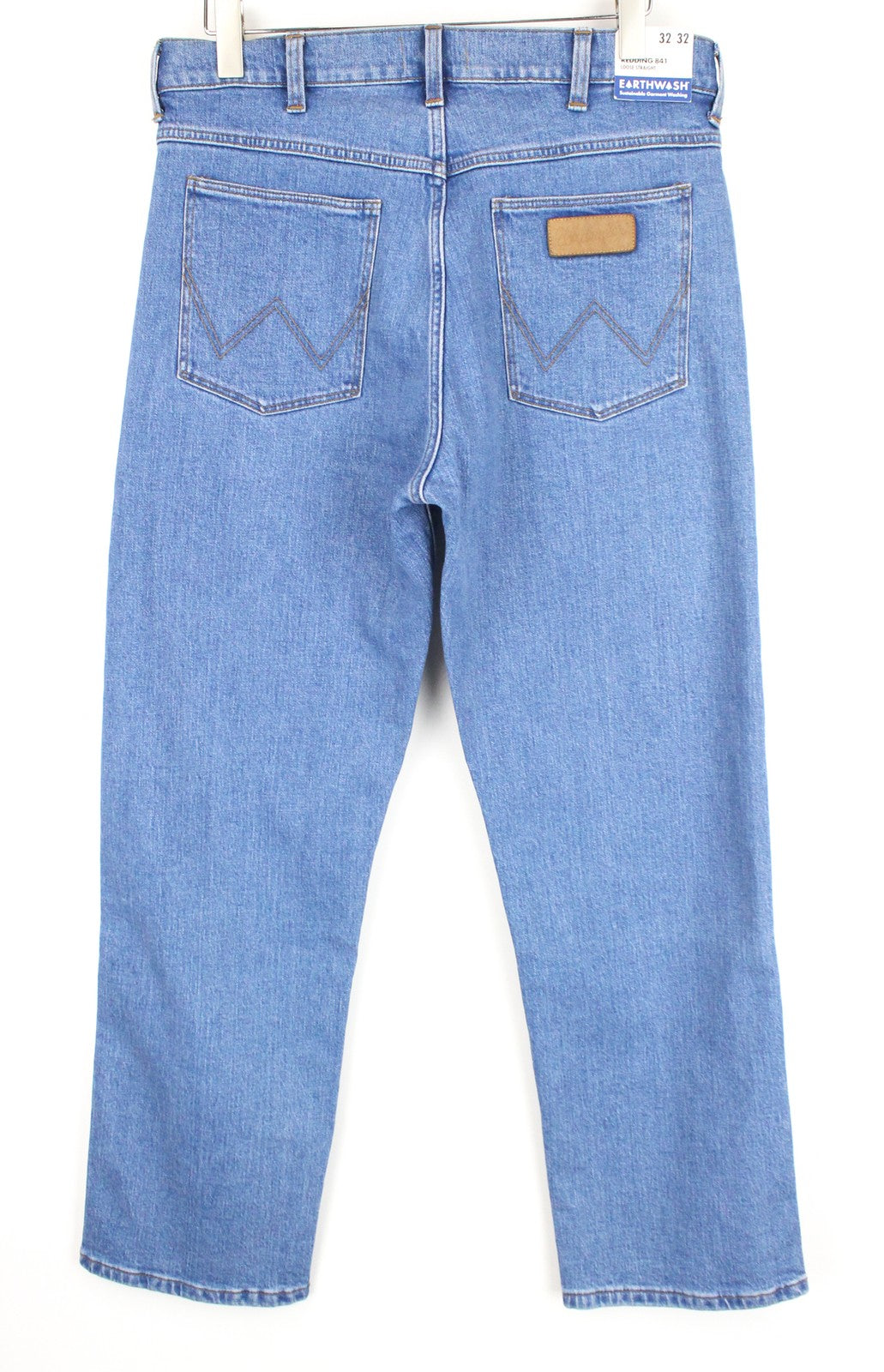 WRANGLER Redding 841 vyriški W32/L32 šviesiai mėlyni tamprūs džinsai laisvi, tiesūs 