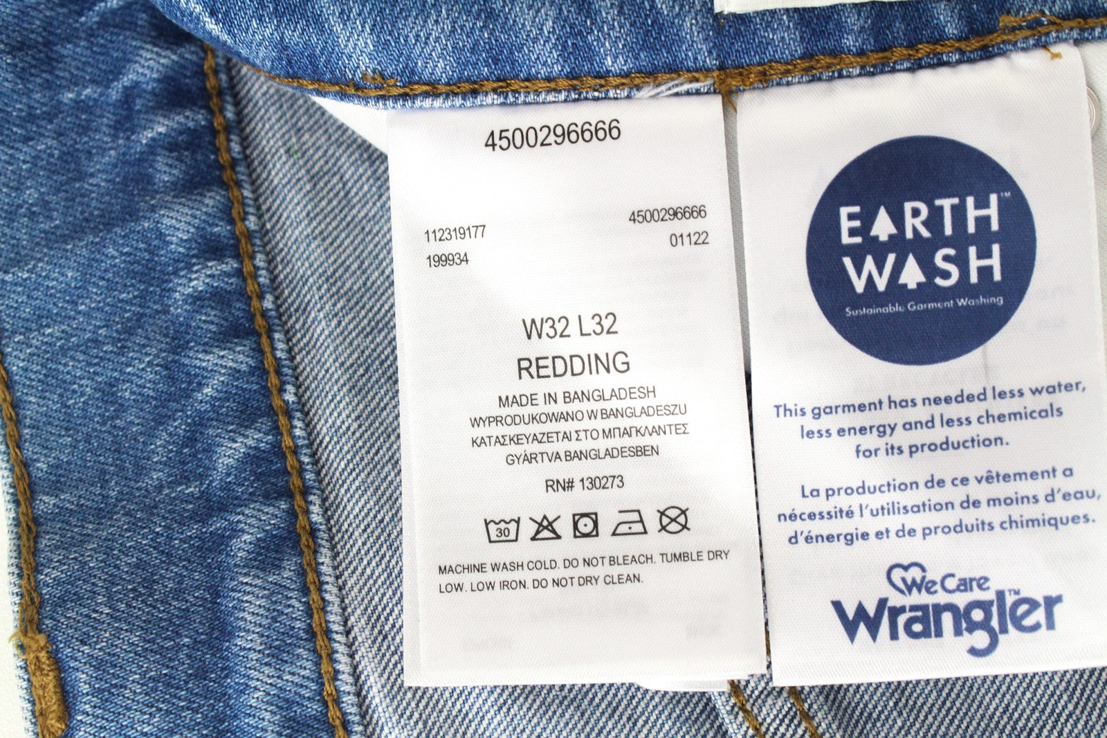 WRANGLER Redding 841 vyriški W32/L32 šviesiai mėlyni tamprūs džinsai laisvi, tiesūs 