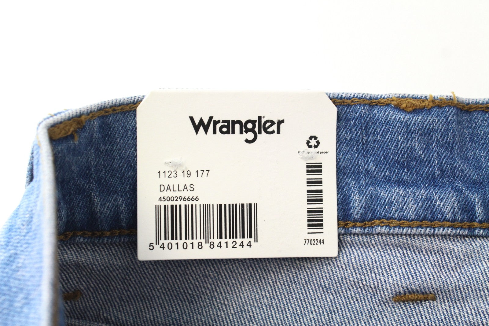 WRANGLER Redding 841 vyriški W32/L32 šviesiai mėlyni tamprūs džinsai laisvi, tiesūs 