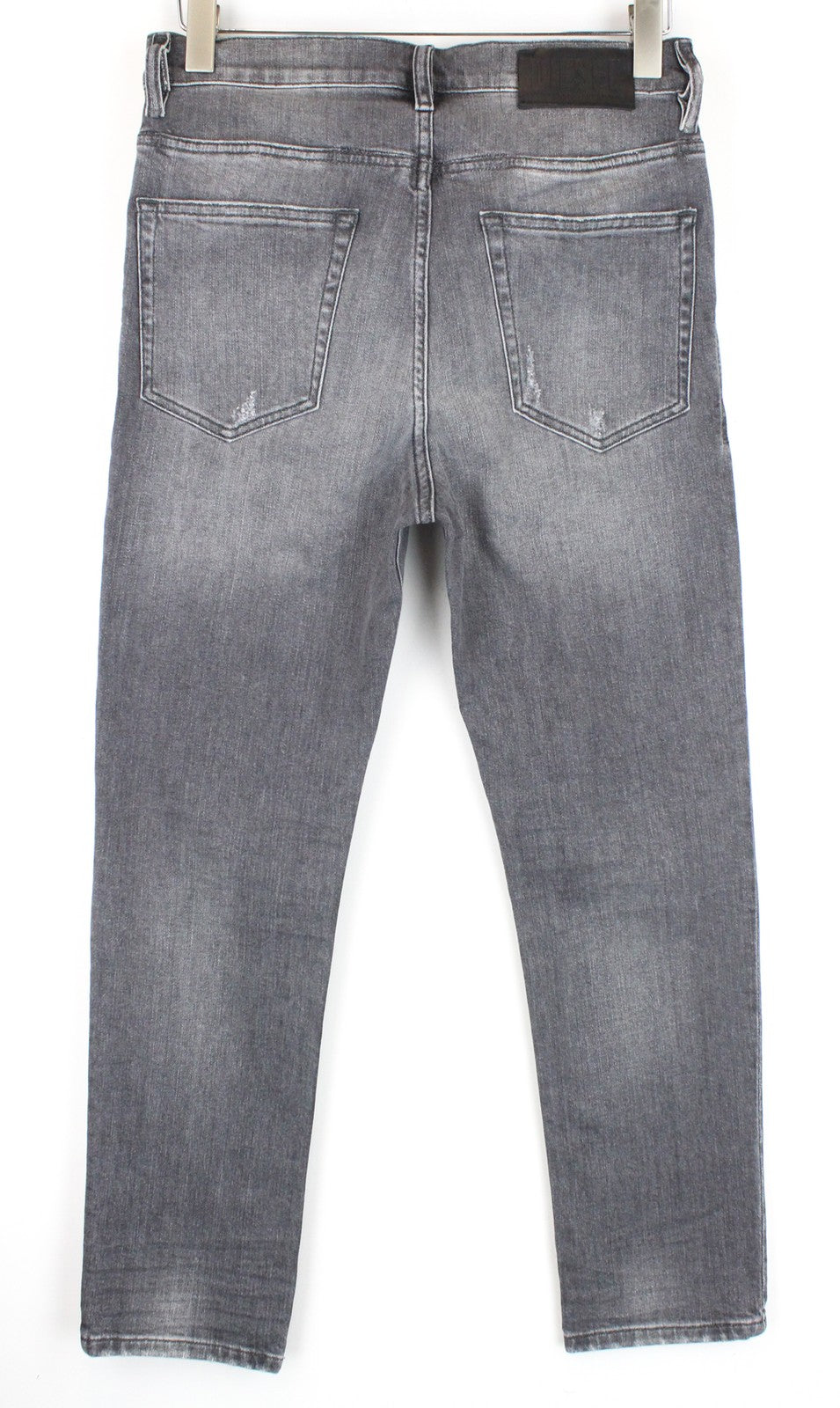 DIESEL D-Eetar 0890F vyriški W29/L30 pilki siaurėjantys džinsai, tamprūs, išblukę, su gobtuvu 