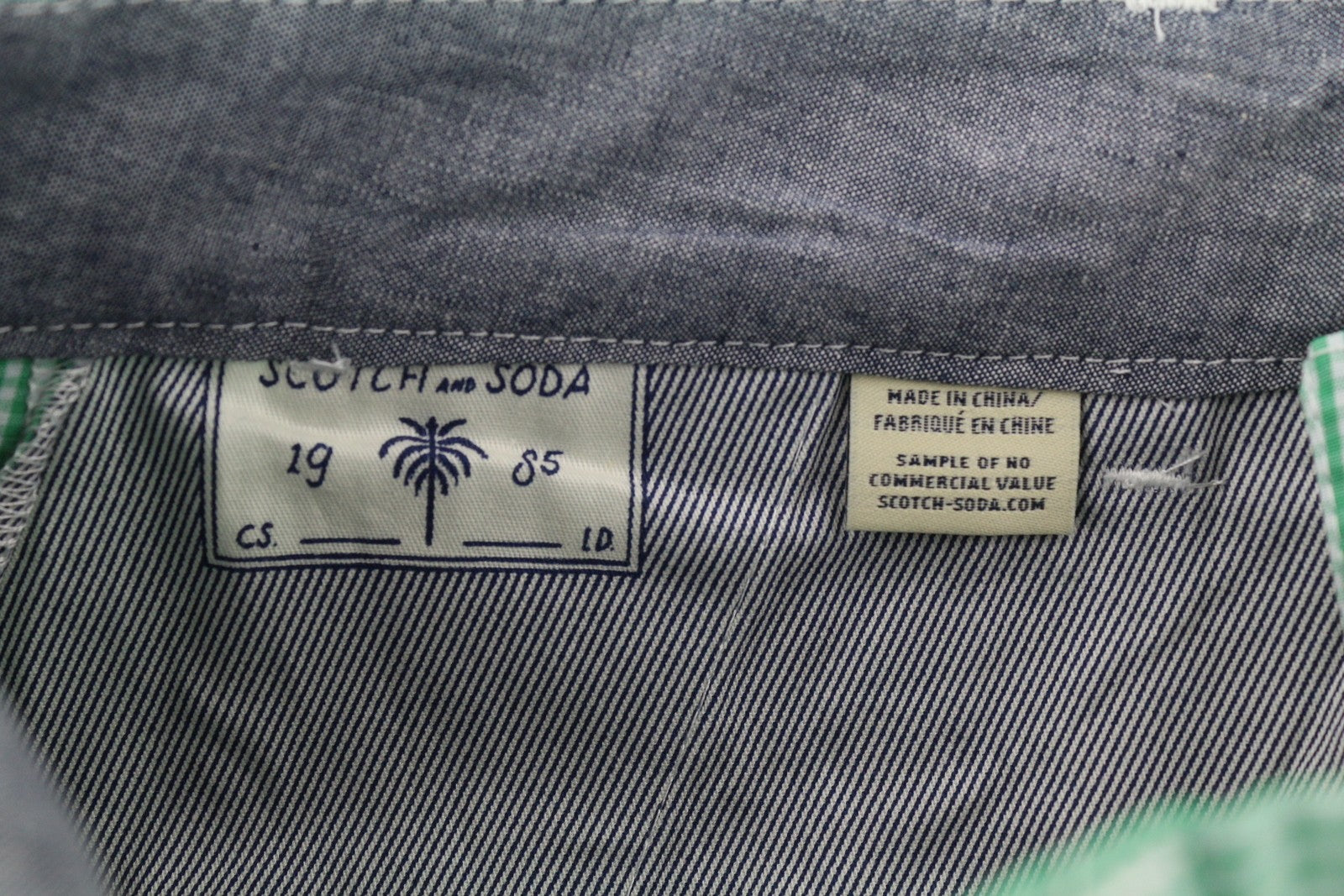 SCOTCH & SODA Men Swimwear ~W30 Green Patterned Turn-Up Zip Fly Beach Bottom