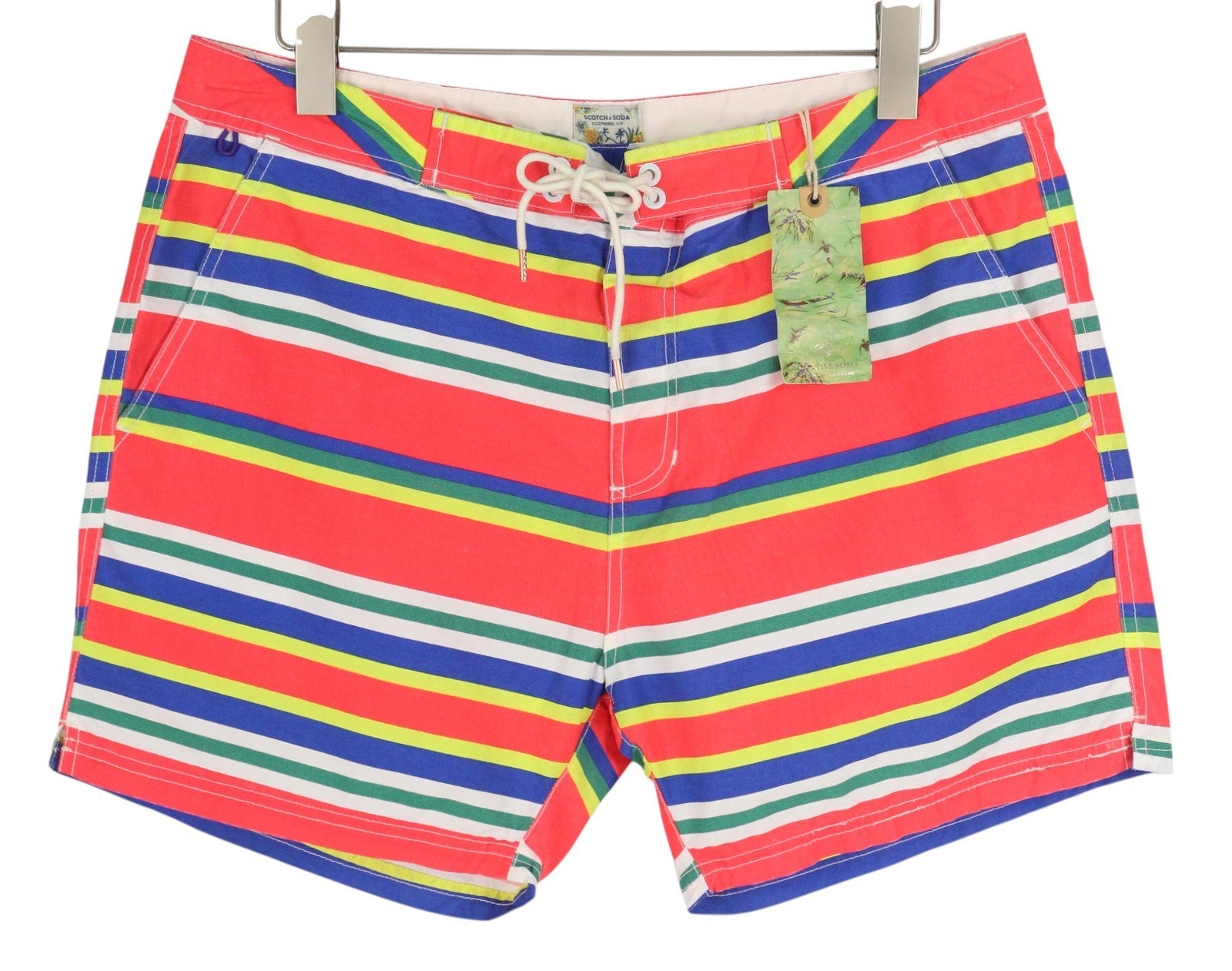 SCOTCH & SODA Men Swimwear XL Colourful Drawstring Waist Mesh Lined Beach Bottom