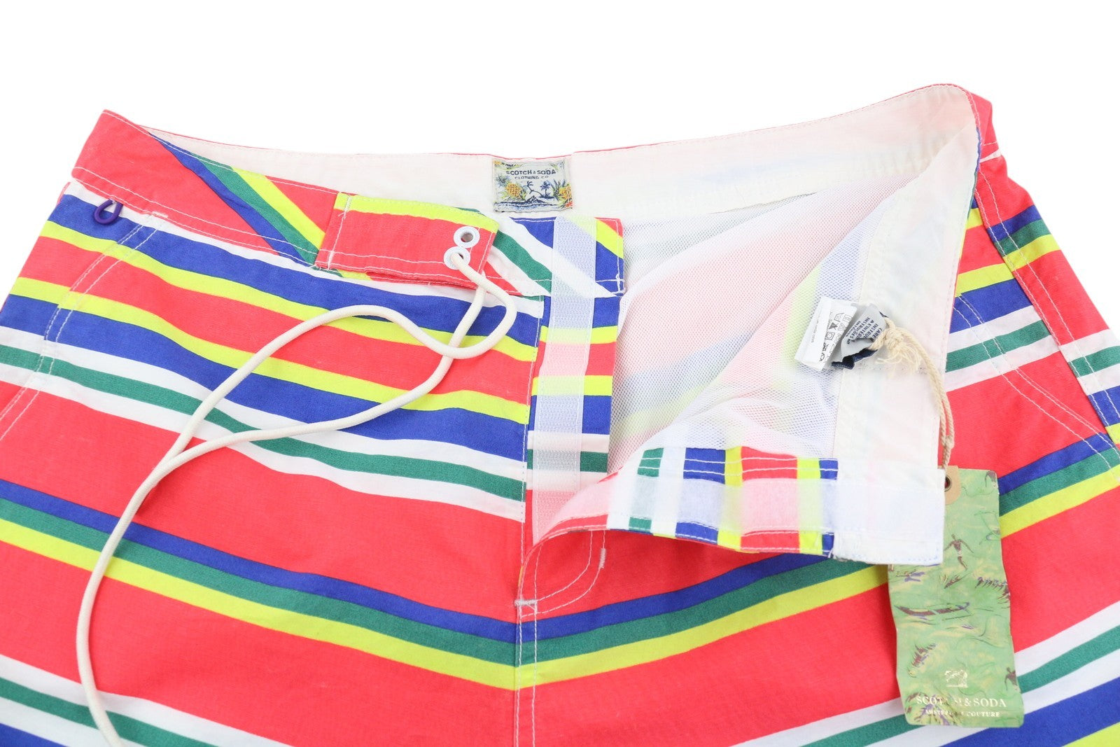 SCOTCH & SODA Men Swimwear XL Colourful Drawstring Waist Mesh Lined Beach Bottom