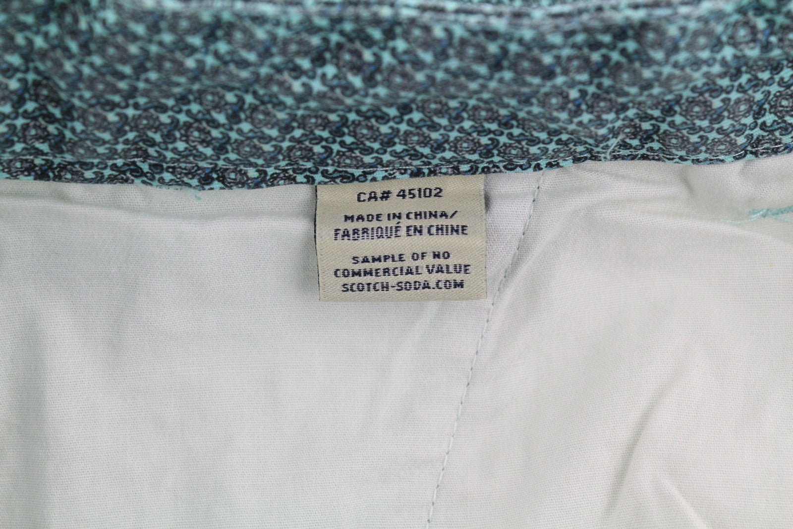 SCOTCH & SODA Men Shorts ~W32 Chino Patterned Turn-Up 5-Design Pockets Casual