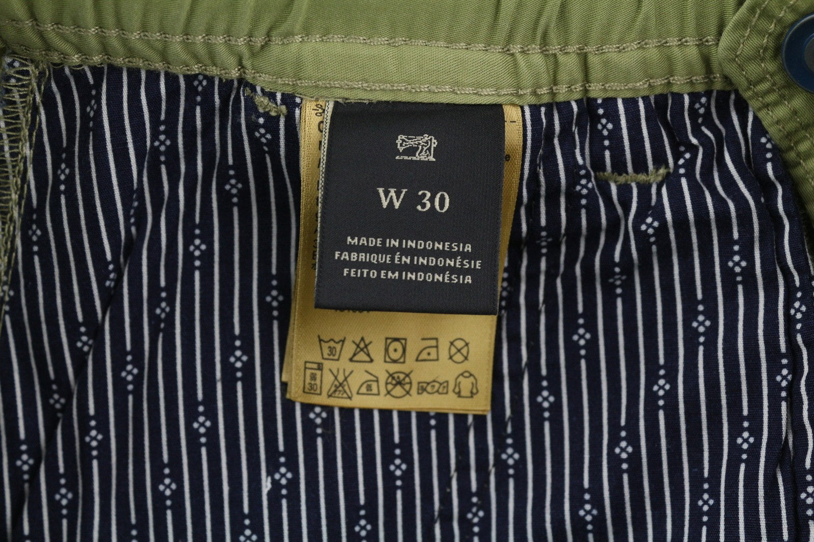 SCOTCH & SODA Men Shorts W30 Green Cargo Elastic Waist Patch Pockets Casual