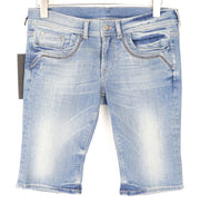 RICHMOND Men's Shorts IT28 Blue Low-Rise Designer Denim Stretch Distressed