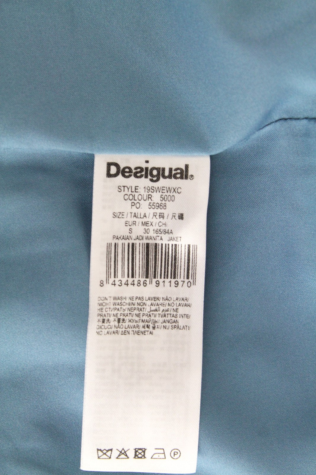 DESIGUAL Chaq Letters Women's Waistcoat S Pocketed Pullover Abstract Print