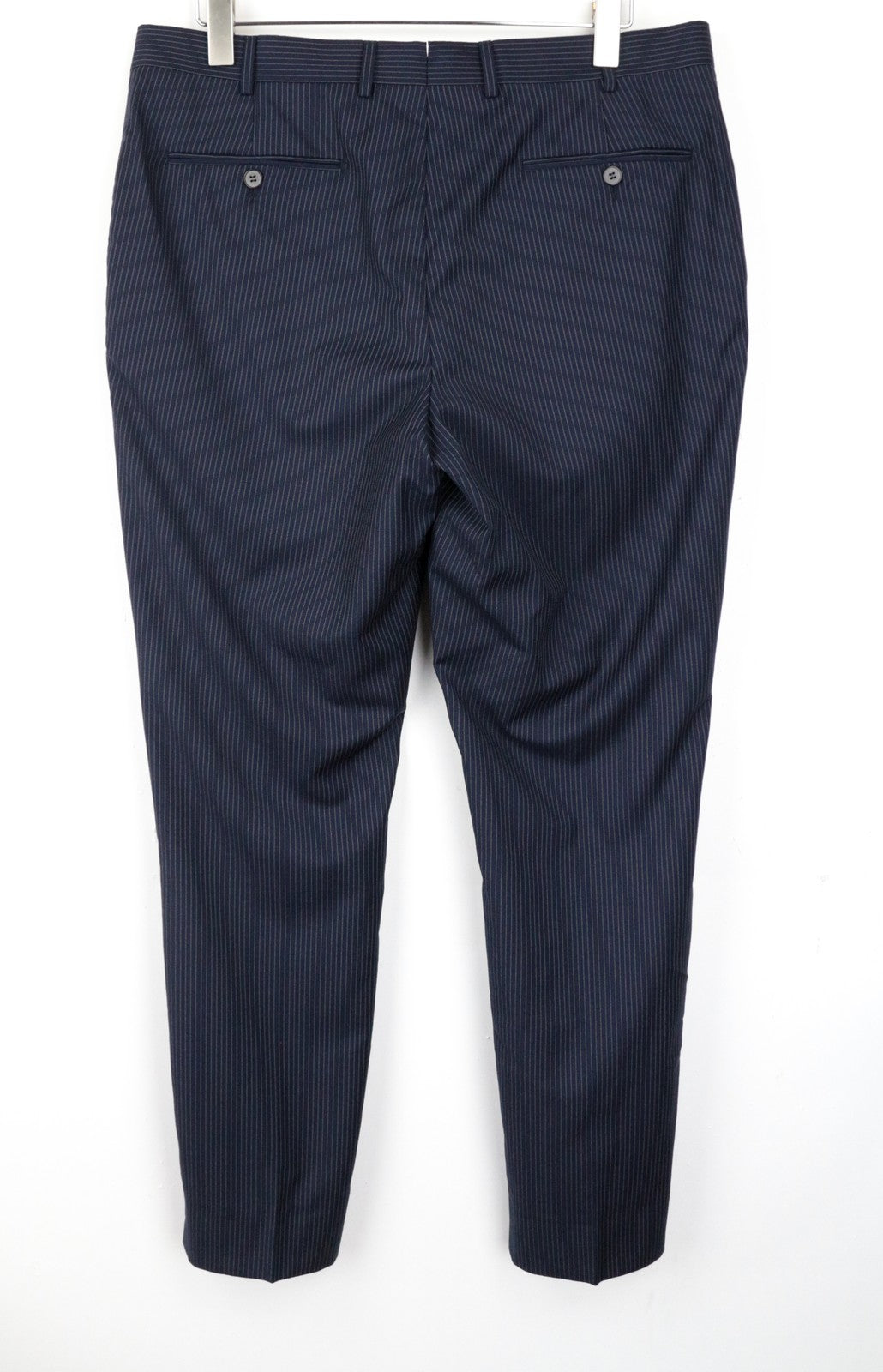 SUITSUPPLY Blue Line Brescia Men's Trousers UK36R Wool Striped Straight Fit